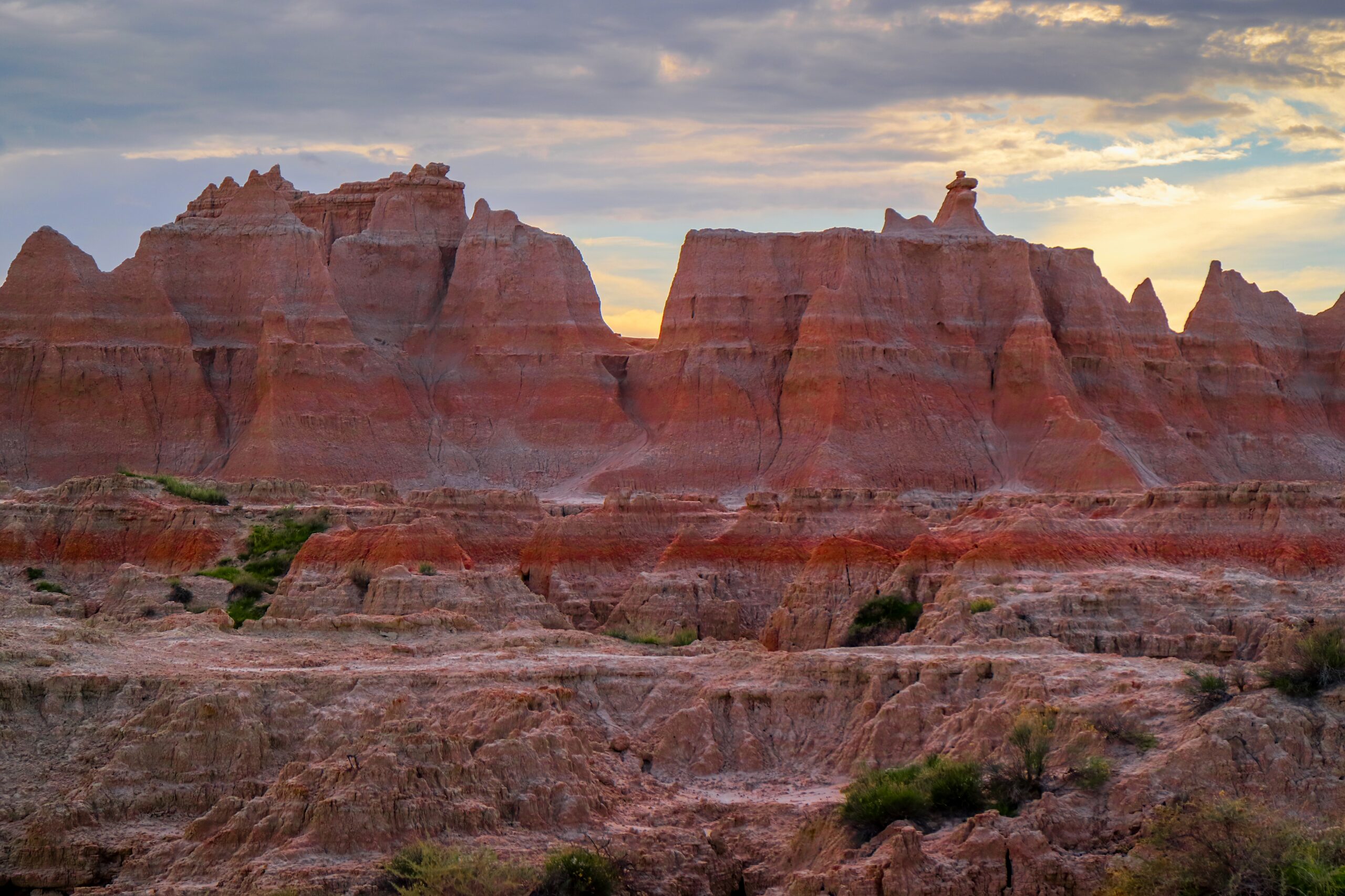 Badlands National Park South Dakota Red Rock Citadel Formation