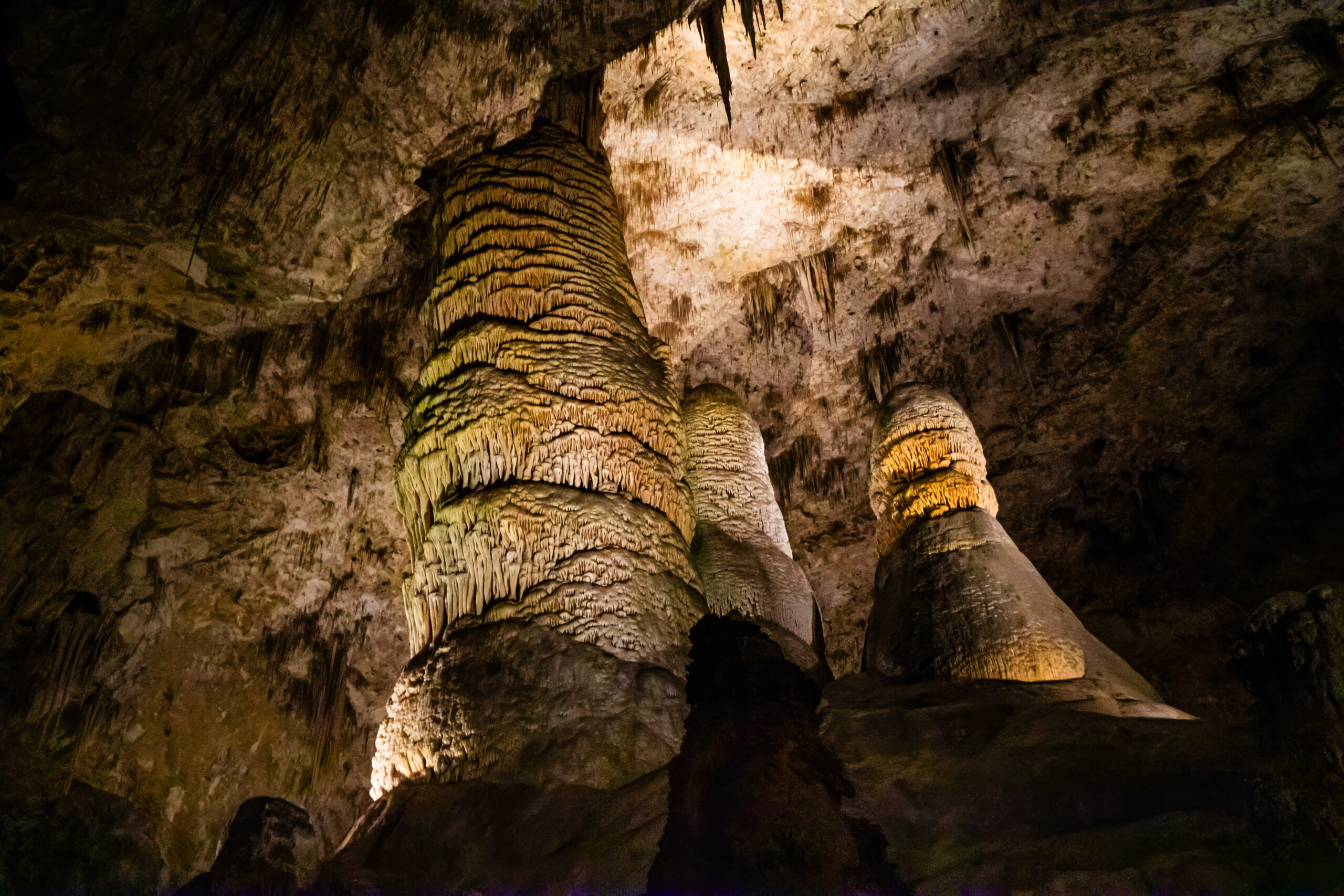 Stalactites and Shadows: The Giant Dome and Twin Domes of Carlsbad Caverns