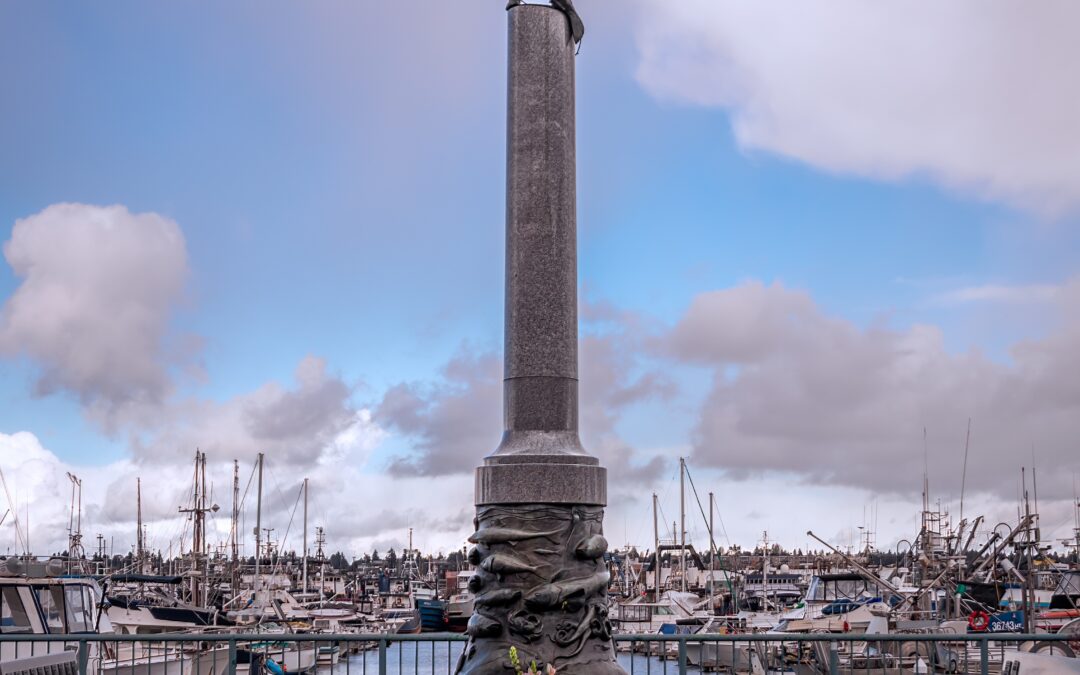 Fishermen’s Memorial Statue Seattle Fishing Harbor Fine Art Print