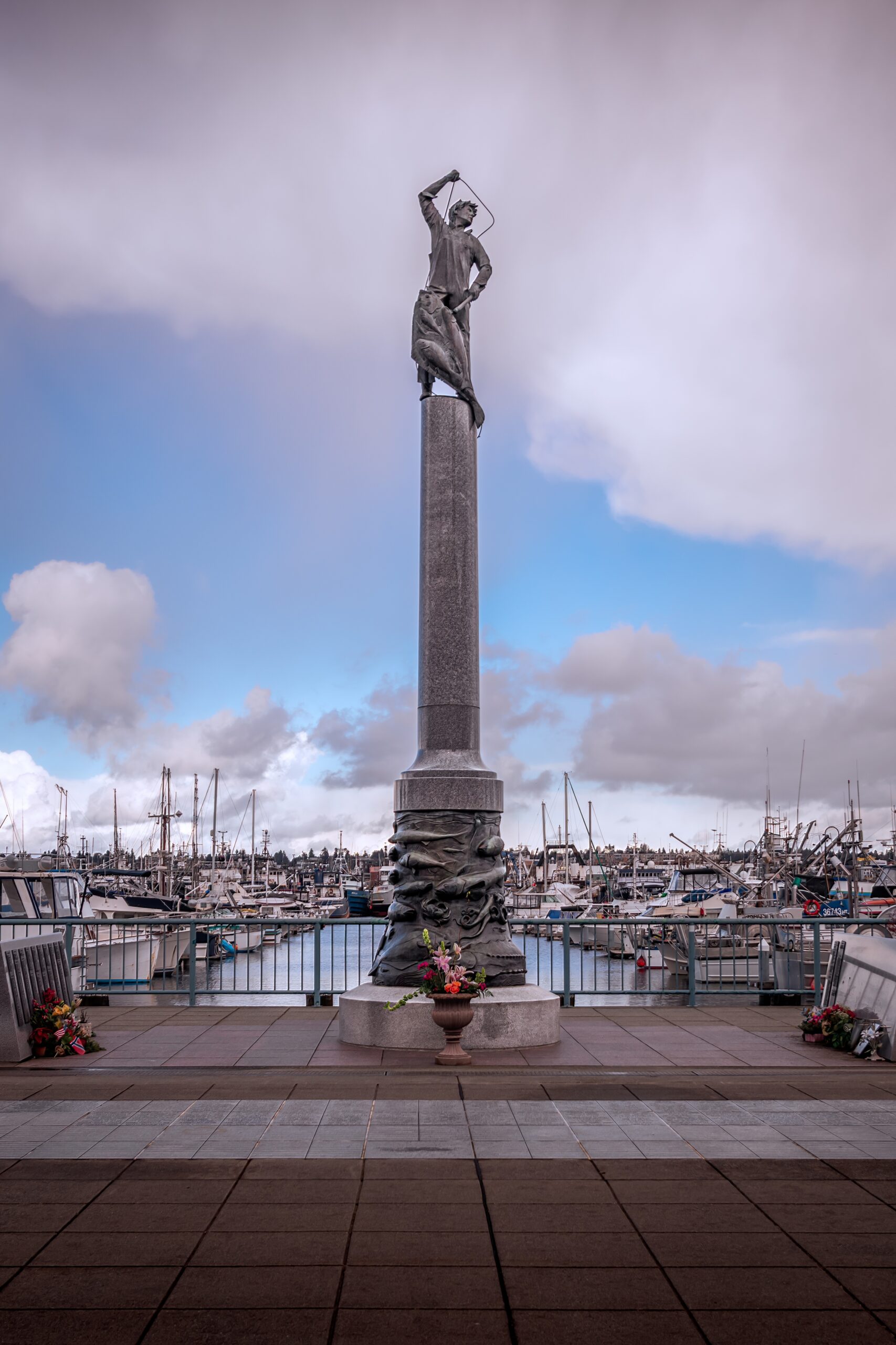 Fishermen’s Memorial Statue Seattle Fishing Harbor Fine Art Print