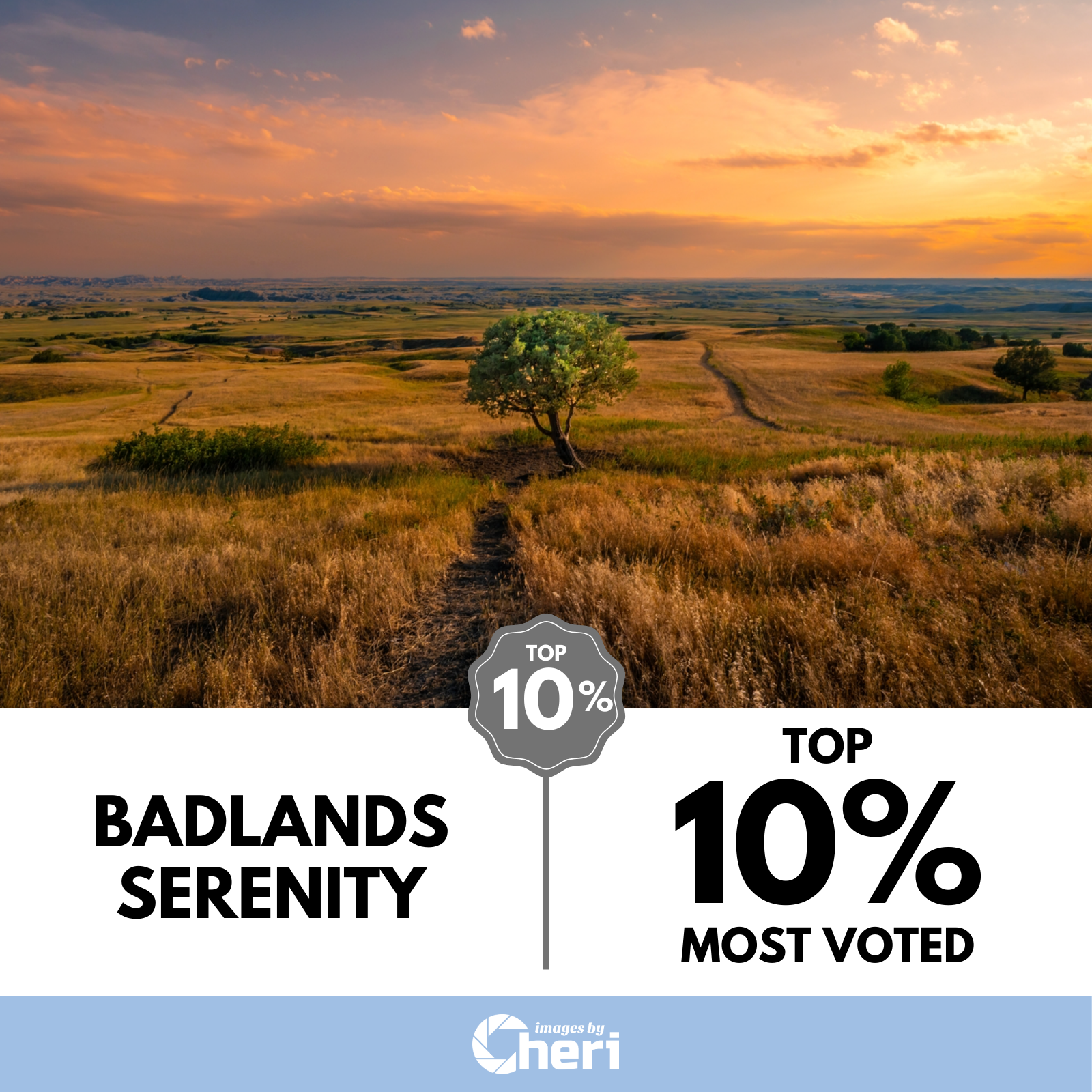 Badlands Serenity - Top 10% most voted in Viewbug's ‘Creative Landscapes’ Photo Contest