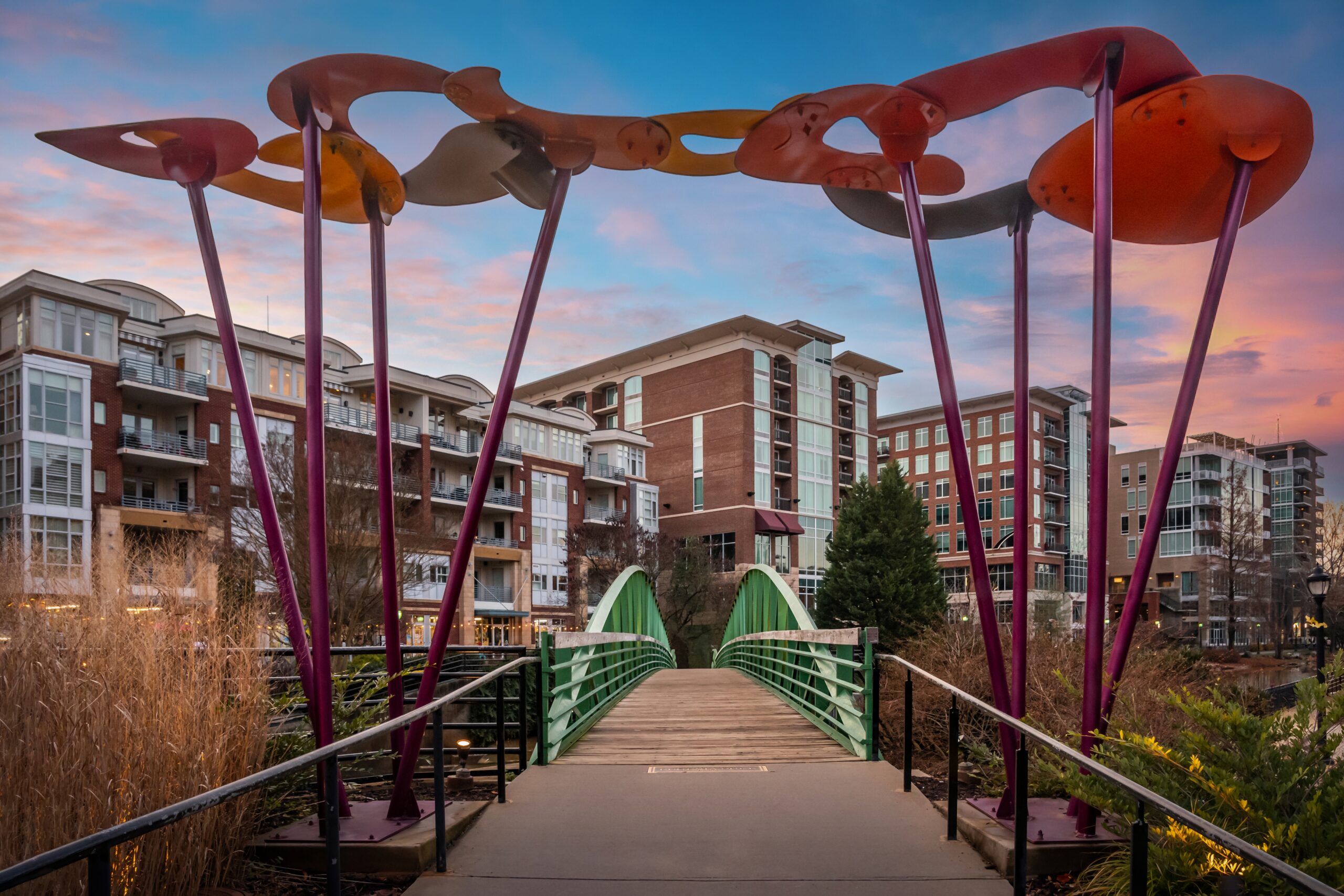 Greenville’s Liberty Pedestrian Bridge: Falls Park Greenville South Carolina Greenville’s Liberty Pedestrian Bridge: Falls Park Greenville South Carolina