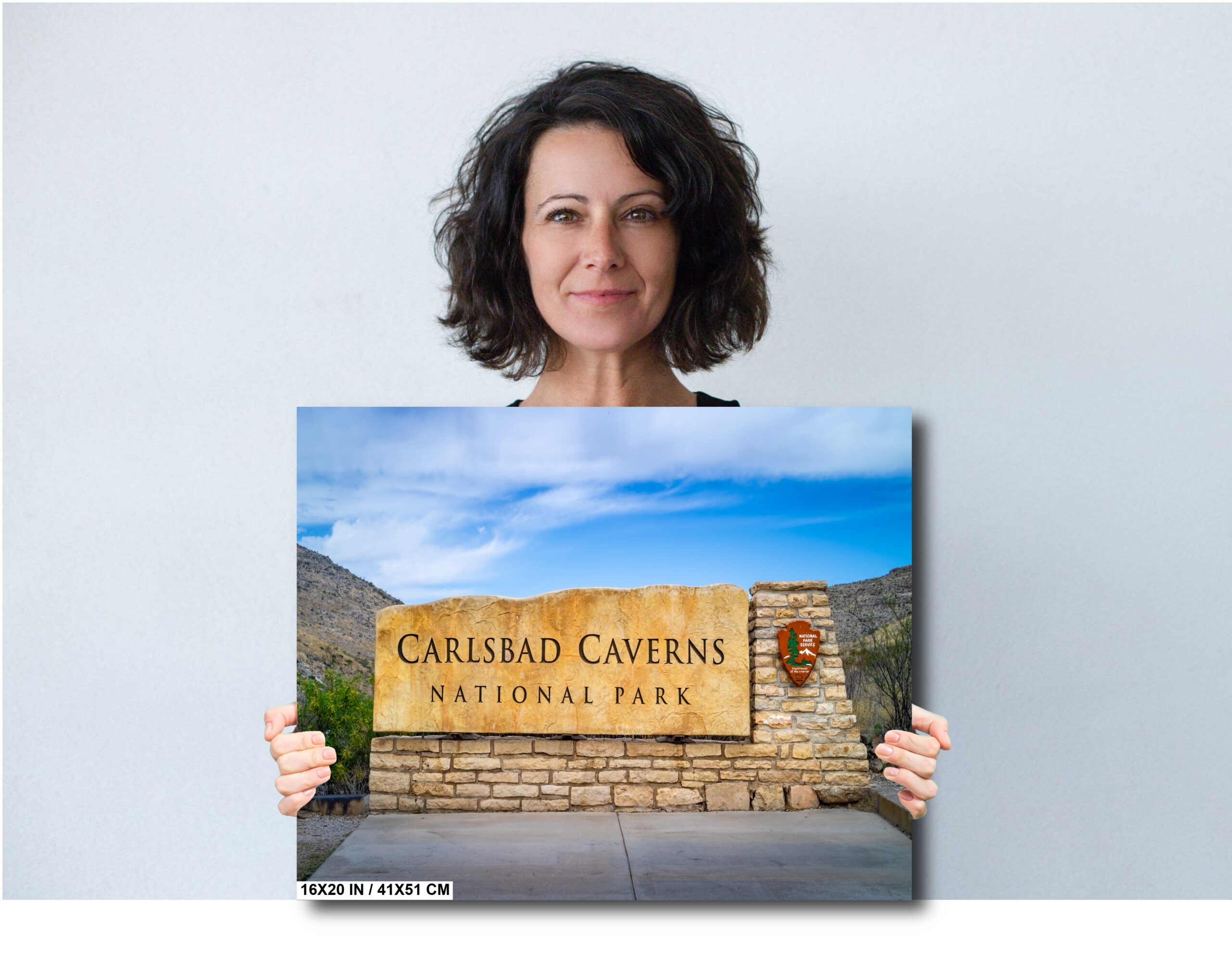 Carlsbad Caverns Sign: Carlsbad National Park Entrance Diagram