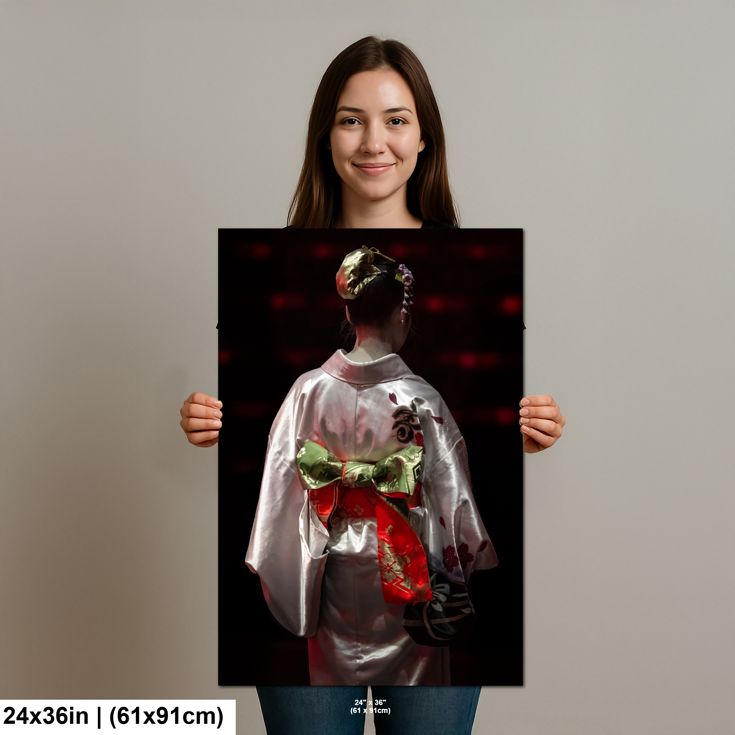 Lady in Kimono: Taiko Odori Japanese Dance Wall Art Diagram Lady in Kimono: Taiko Odori Japanese Dance Wall Art Diagram