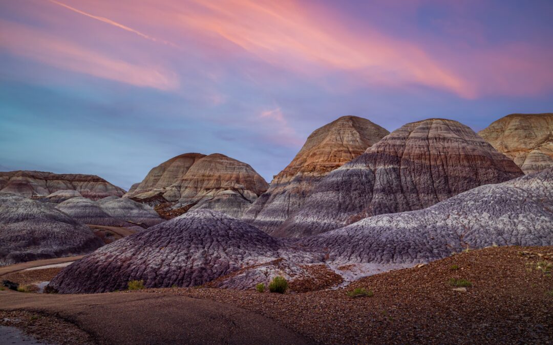 Nature’s Palette: Blue Mesa Desert Hills of Arizona Wall Art