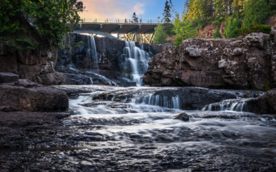 Bridge Over Gooseberry Falls Minnesota State Park Highway 61 Bridge View