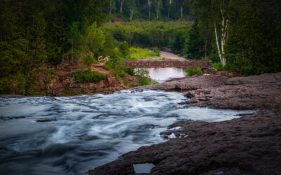 Looking Down Above Gooseberry Falls, Minnesota State Park