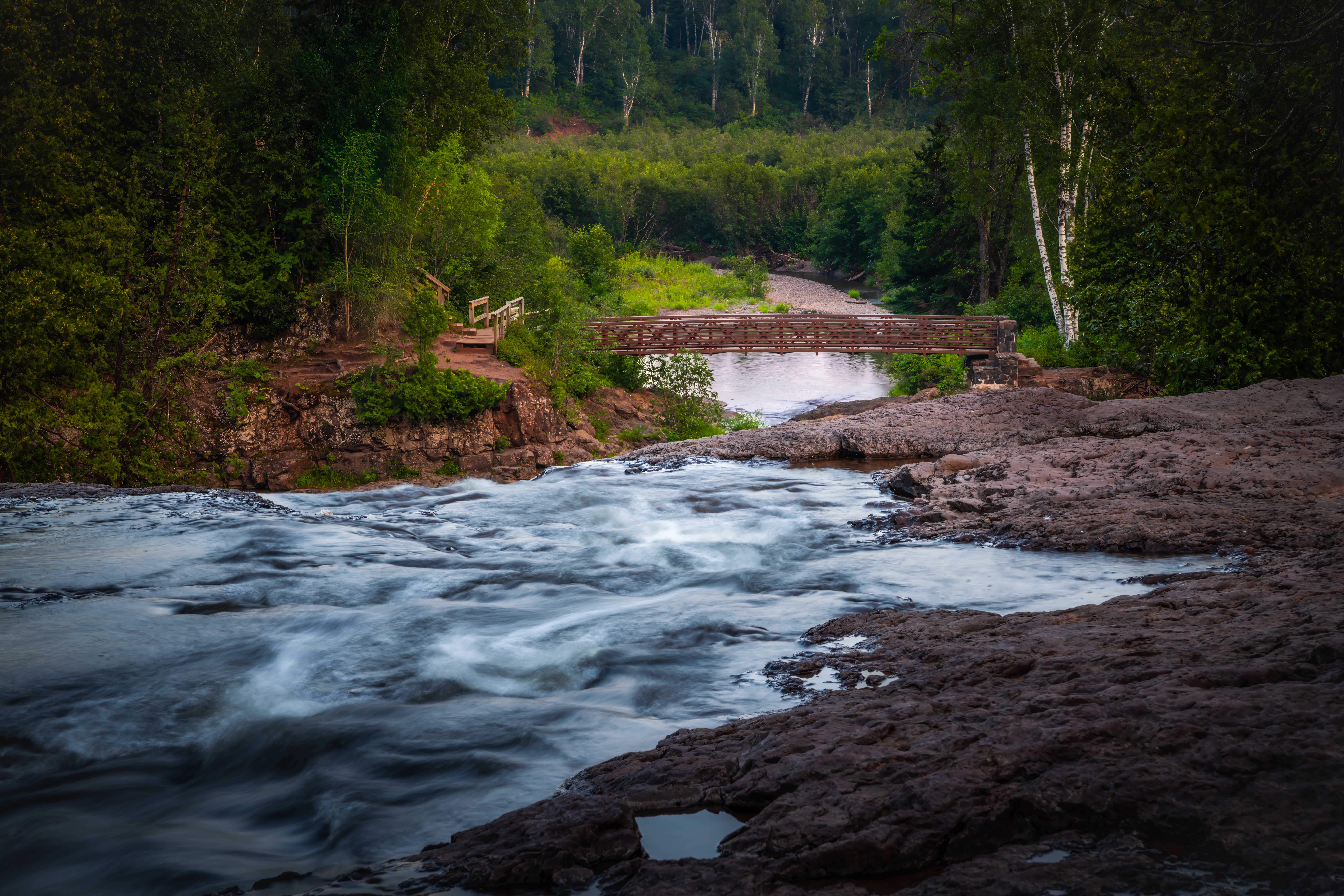 Looking Down Above Gooseberry Falls, Minnesota State Park