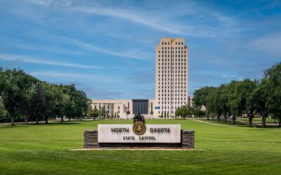 North Dakota State Capitol Bismarck Tower Landmark Government Building