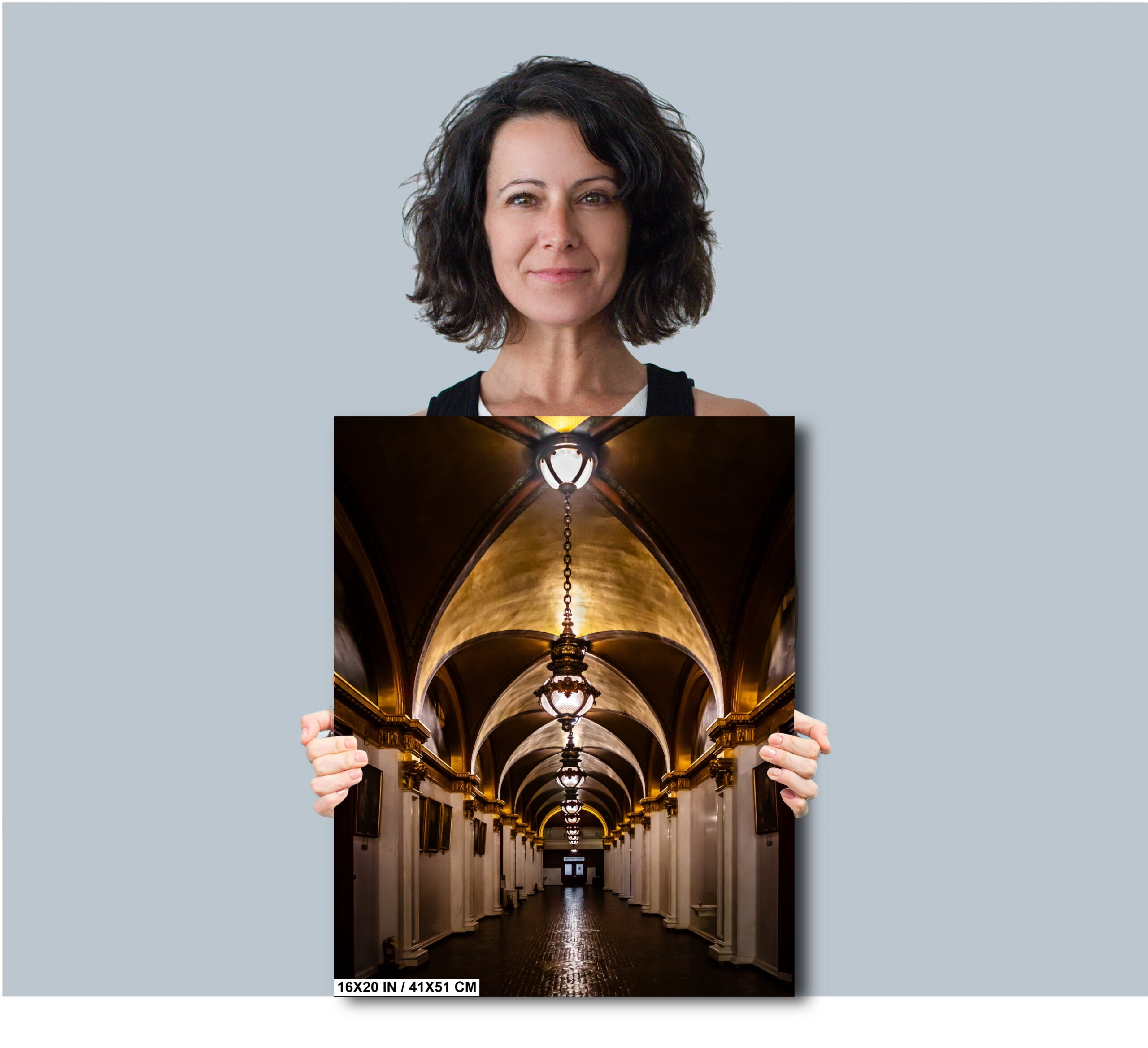 Pennsylvania State Capitol Hallway: Wall Art Print Historic Building Diagram