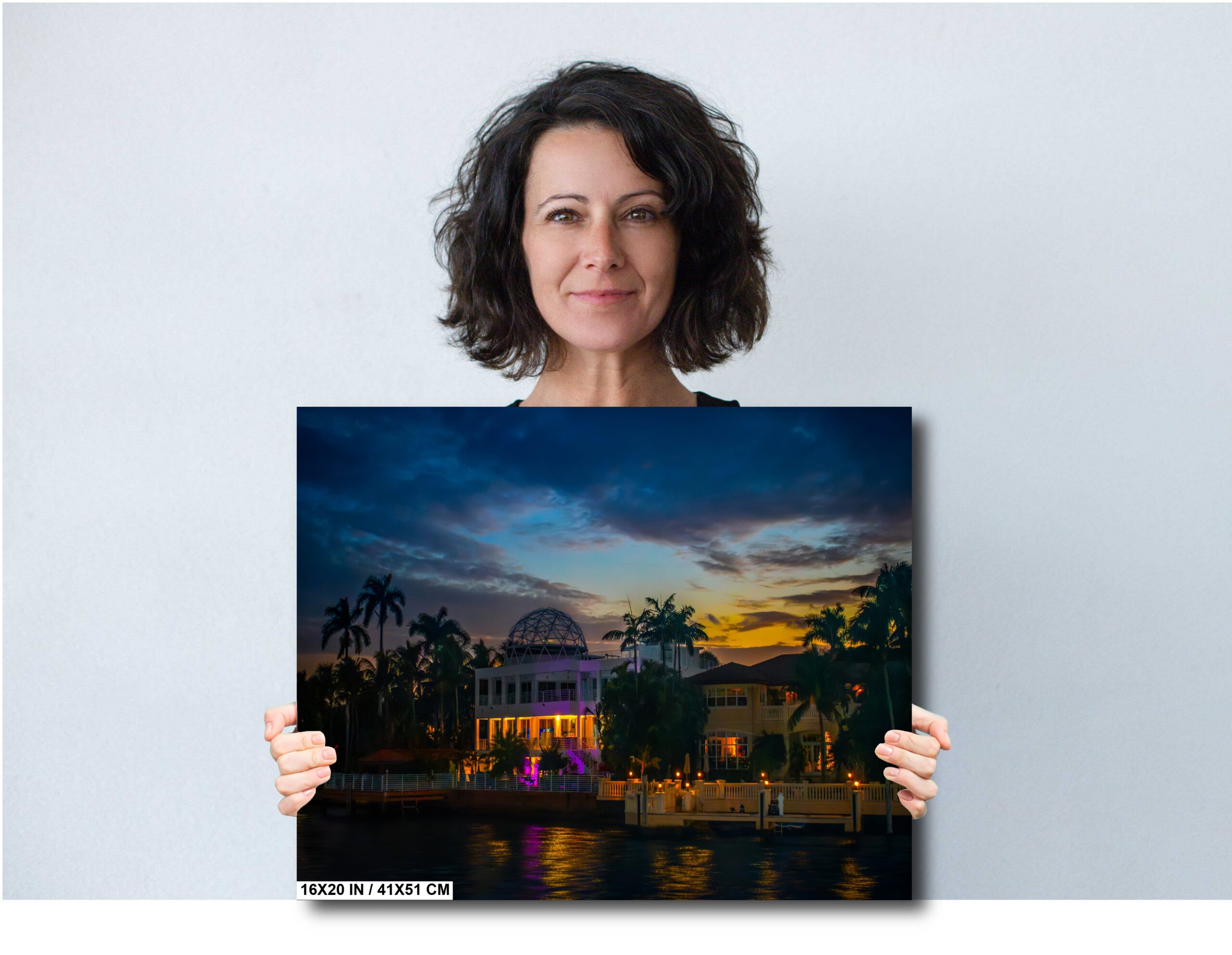 Miami Waterfront Mansion at Golden Hour: Biscayne Bay Florida Diagram