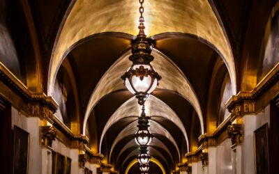 Pennsylvania State Capitol Hallway: Wall Art Print Historic Building