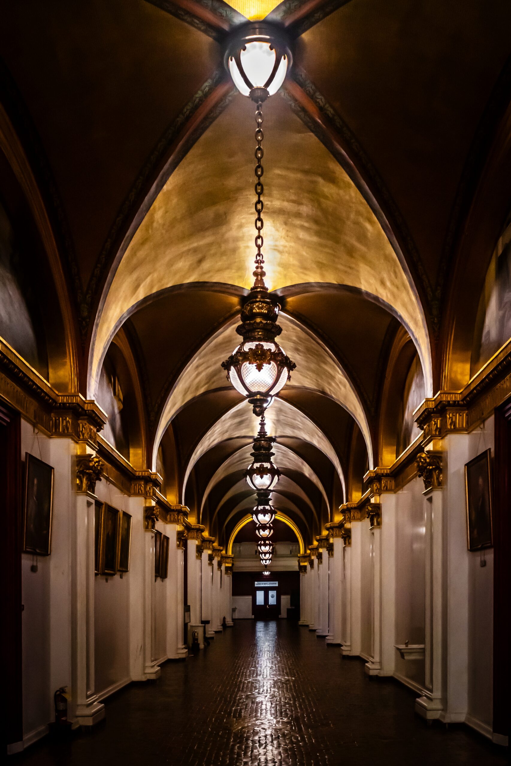 Pennsylvania State Capitol Hallway: Wall Art Print Historic Building