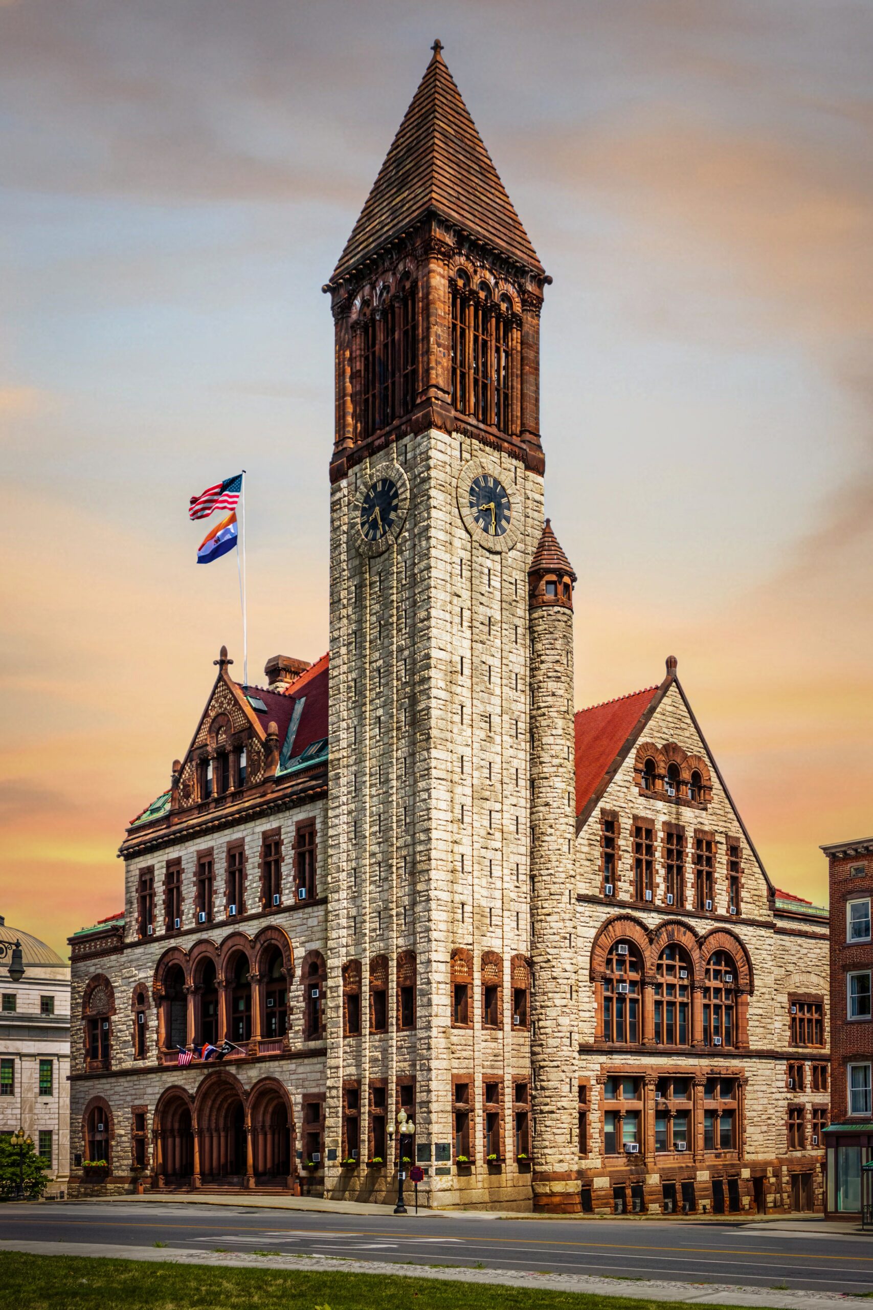Beneath the Clock Tower: Albany City Hall, New York