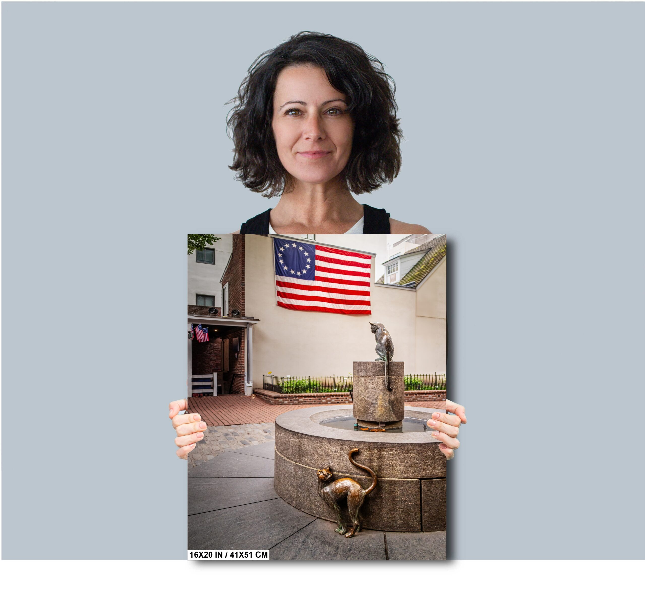 Purrfectly Patriotic: The Cat Statue at Betsy Ross’s Home Diagram