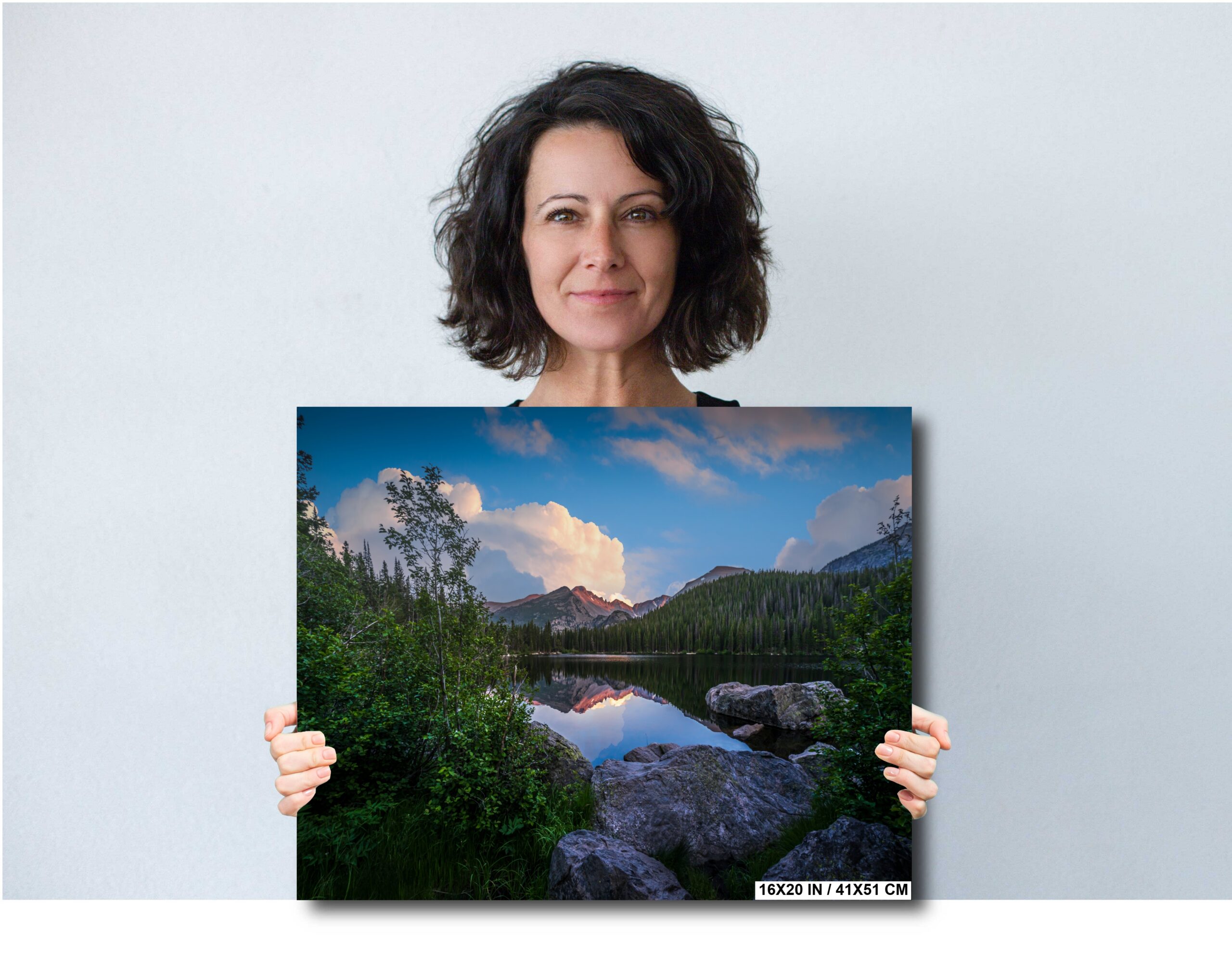 Striking Peaks Reflecting in Bear Lake, Rocky Mountain National Park Colorado Diagram