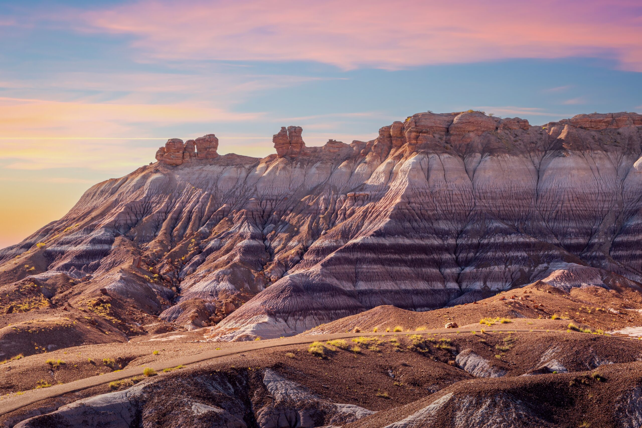 Rustic Beauty: Petrified Forest’s Blue Mesa Trail