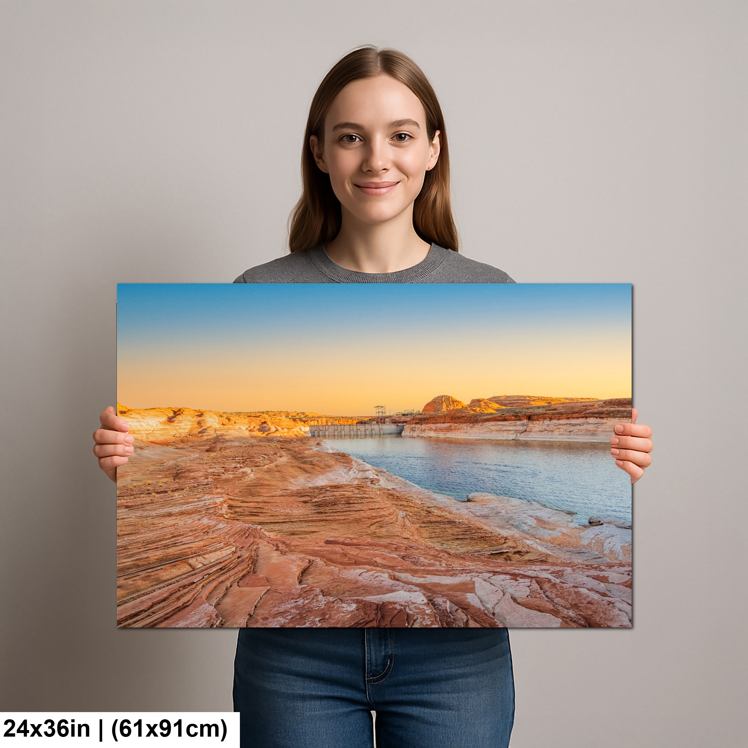 Glen Canyon Dam and Lake Powell in Arizona Diagram Glen Canyon Dam and Lake Powell in Arizona Diagram