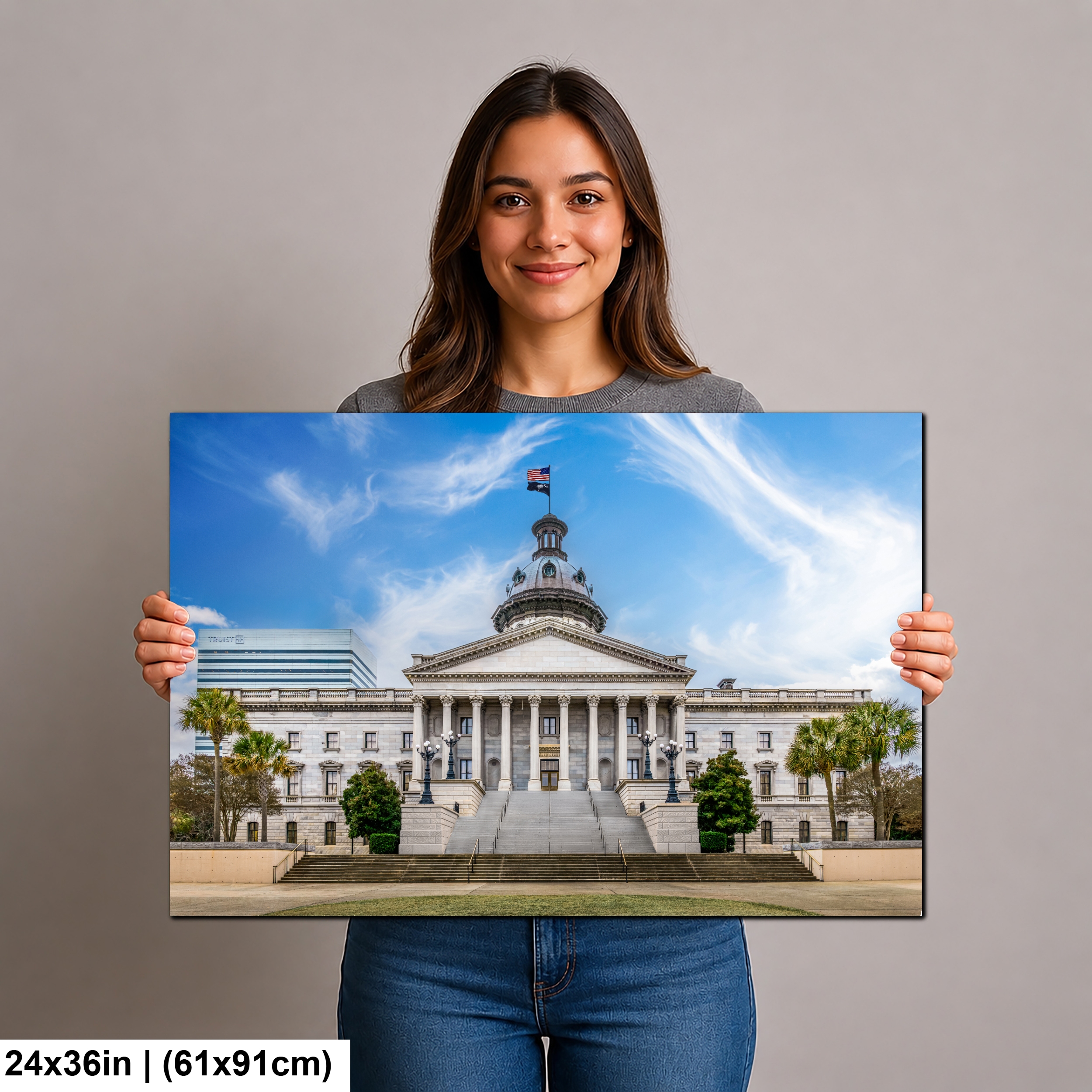 South Carolina State House Under Blue Sky Diagram