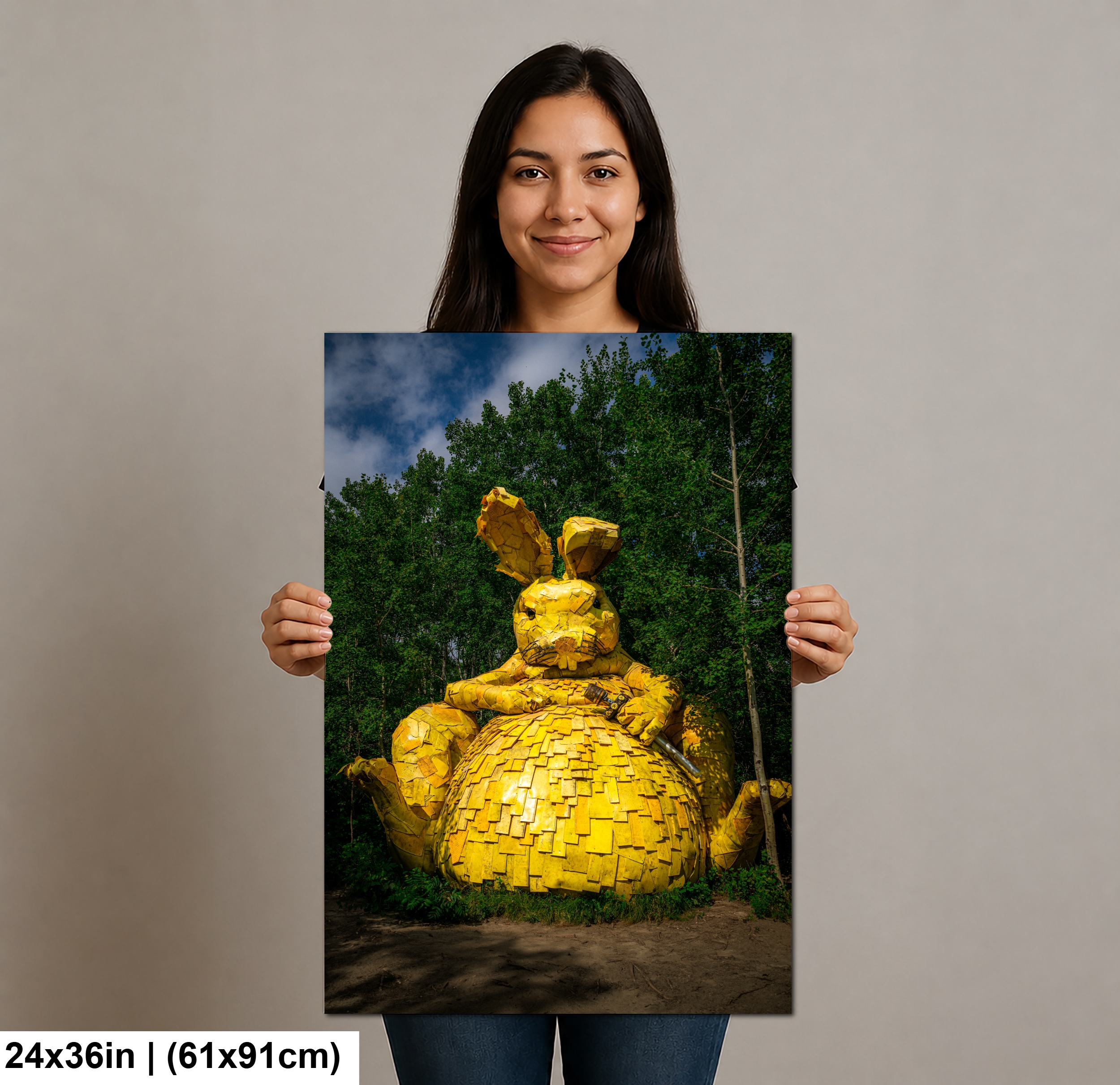 Giant Yellow Rabbit Sculpture in Detroit Lakes Diagram Giant Yellow Rabbit Sculpture in Detroit Lakes Diagram