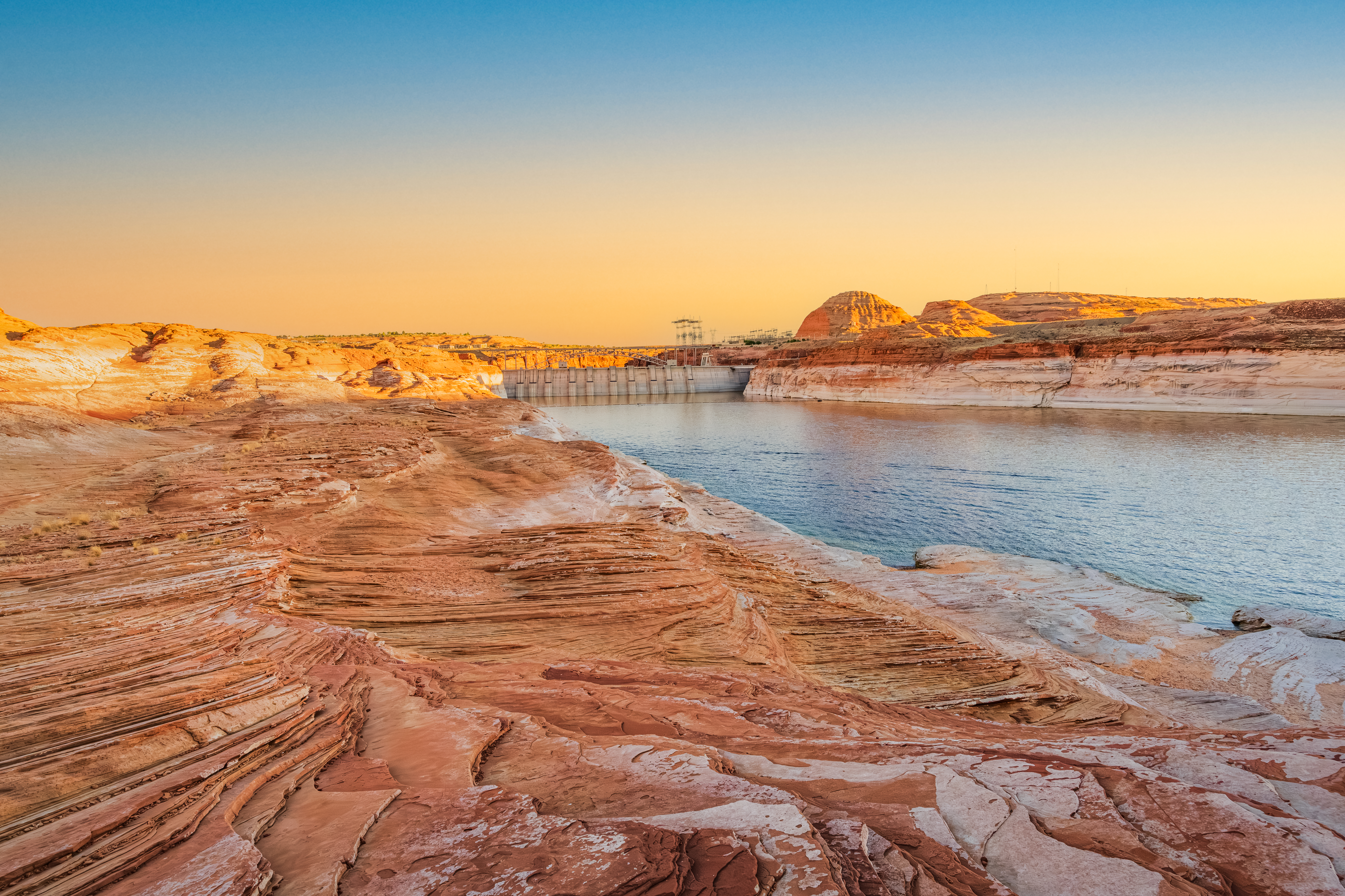 Glen Canyon Dam and Lake Powell in Arizona