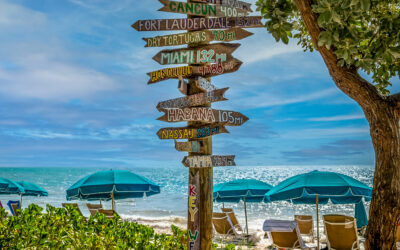 Key West World Directional Signpost