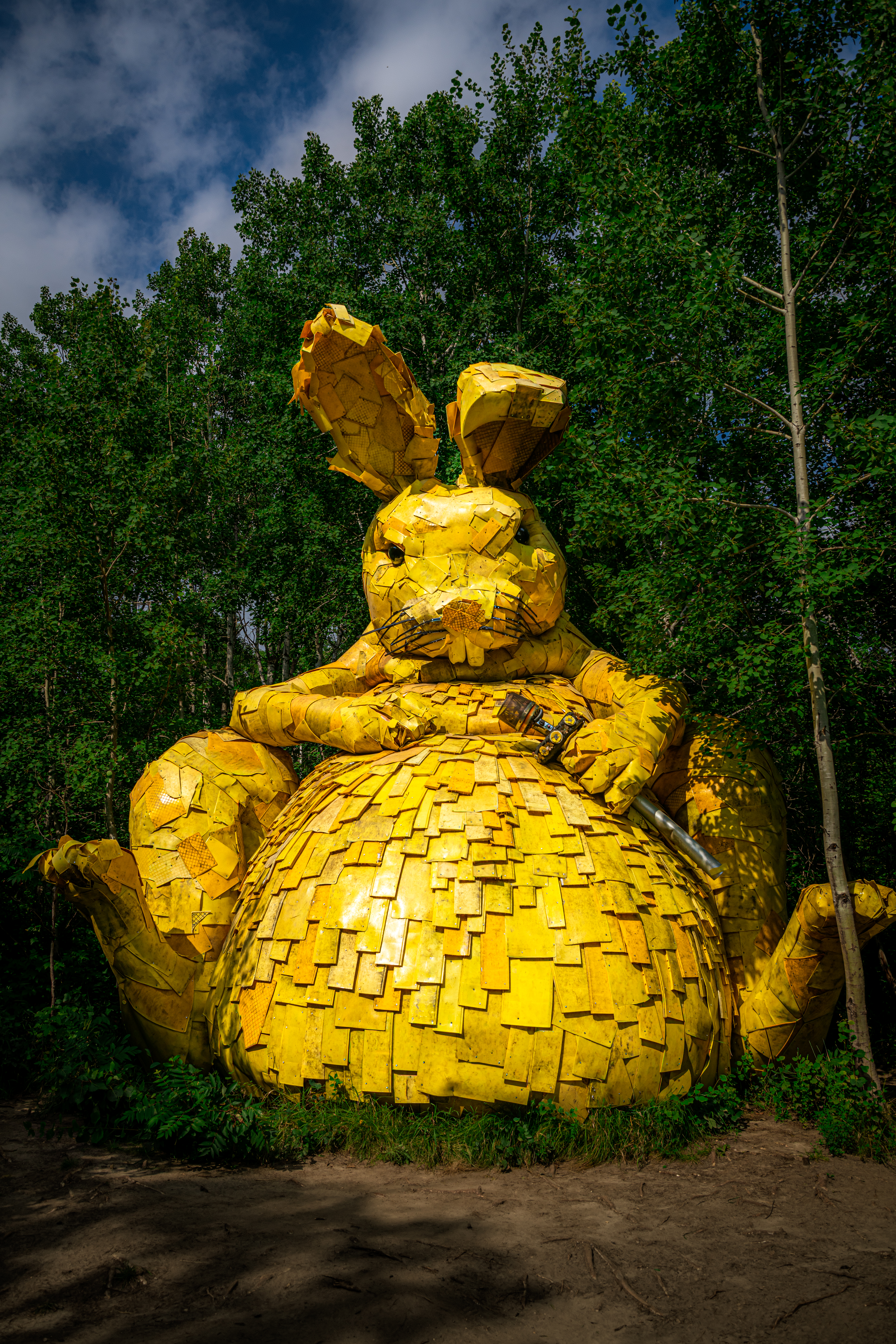 Giant Yellow Rabbit Sculpture in Detroit Lakes Giant Yellow Rabbit Sculpture in Detroit Lakes