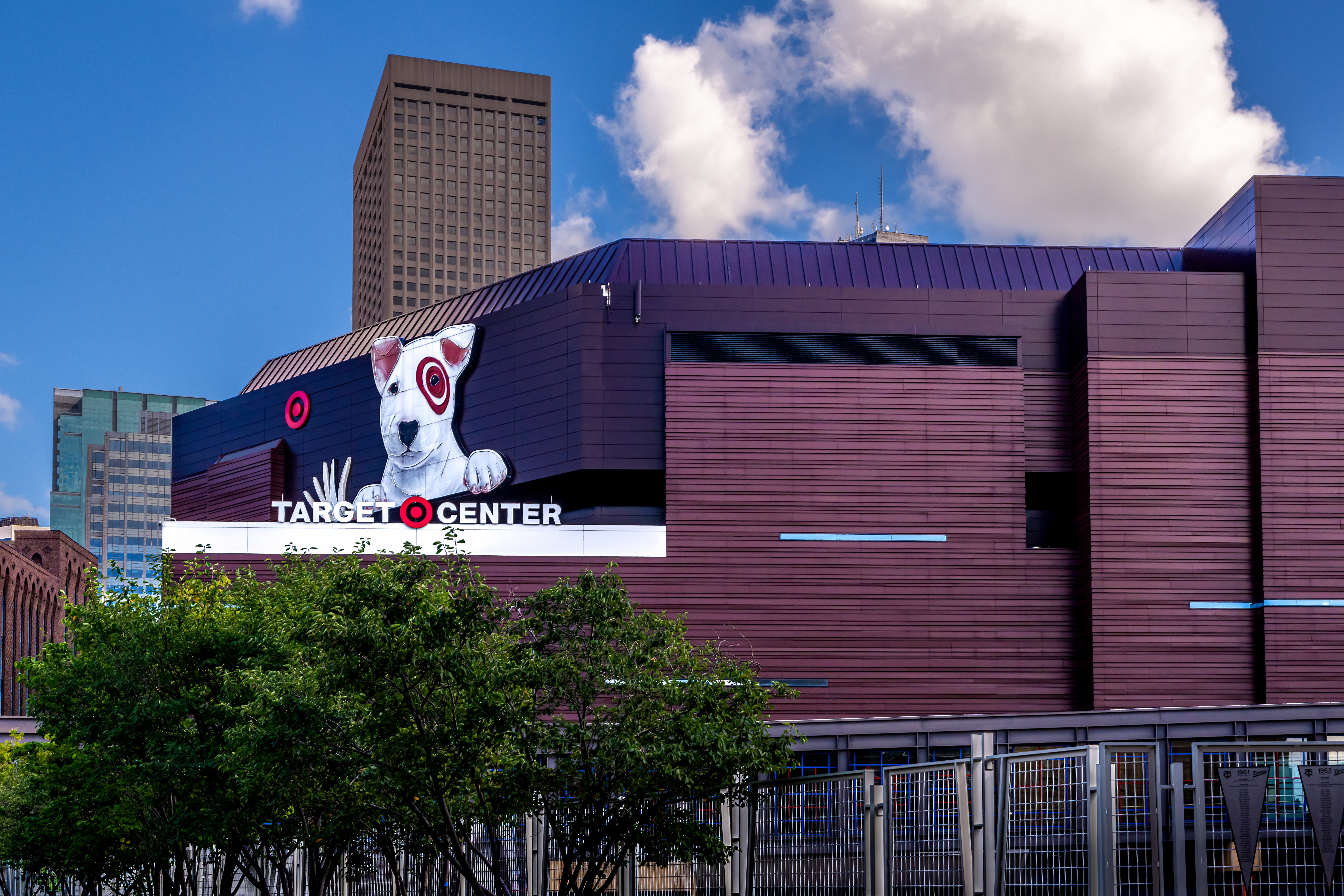 Target Center with Minneapolis Skyline