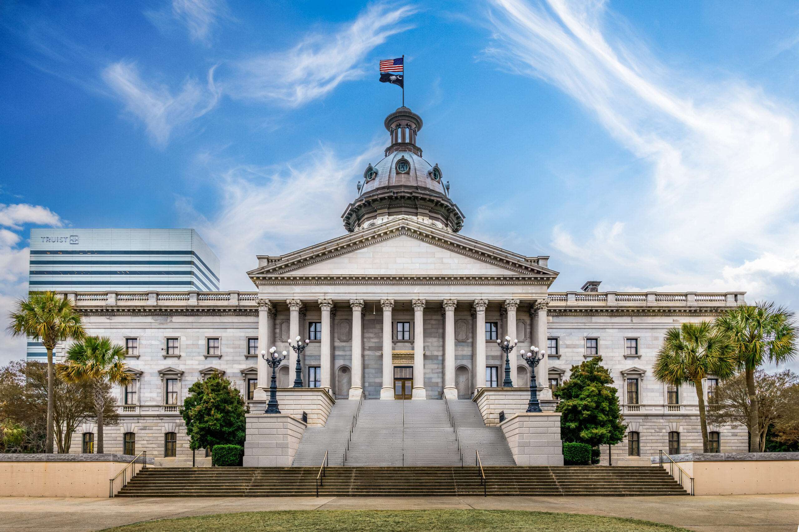 South Carolina State House Under Blue Sky