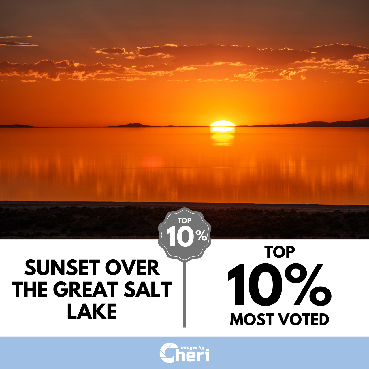 Sunset Over the Great Salt Lake_Glowing Sunsets