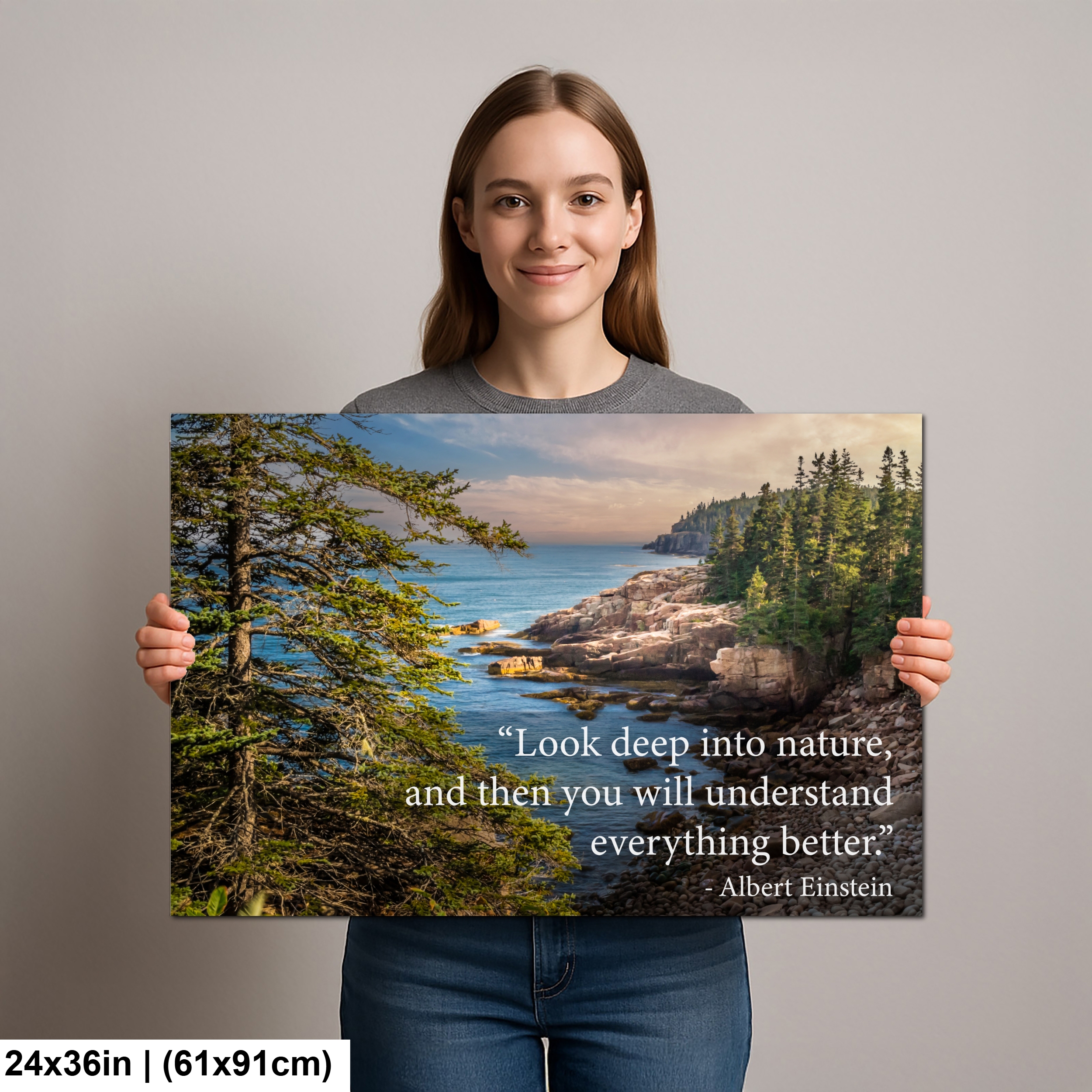 Albert Einstein: Look Deep Into Nature Coastal Forest Quote Diagram