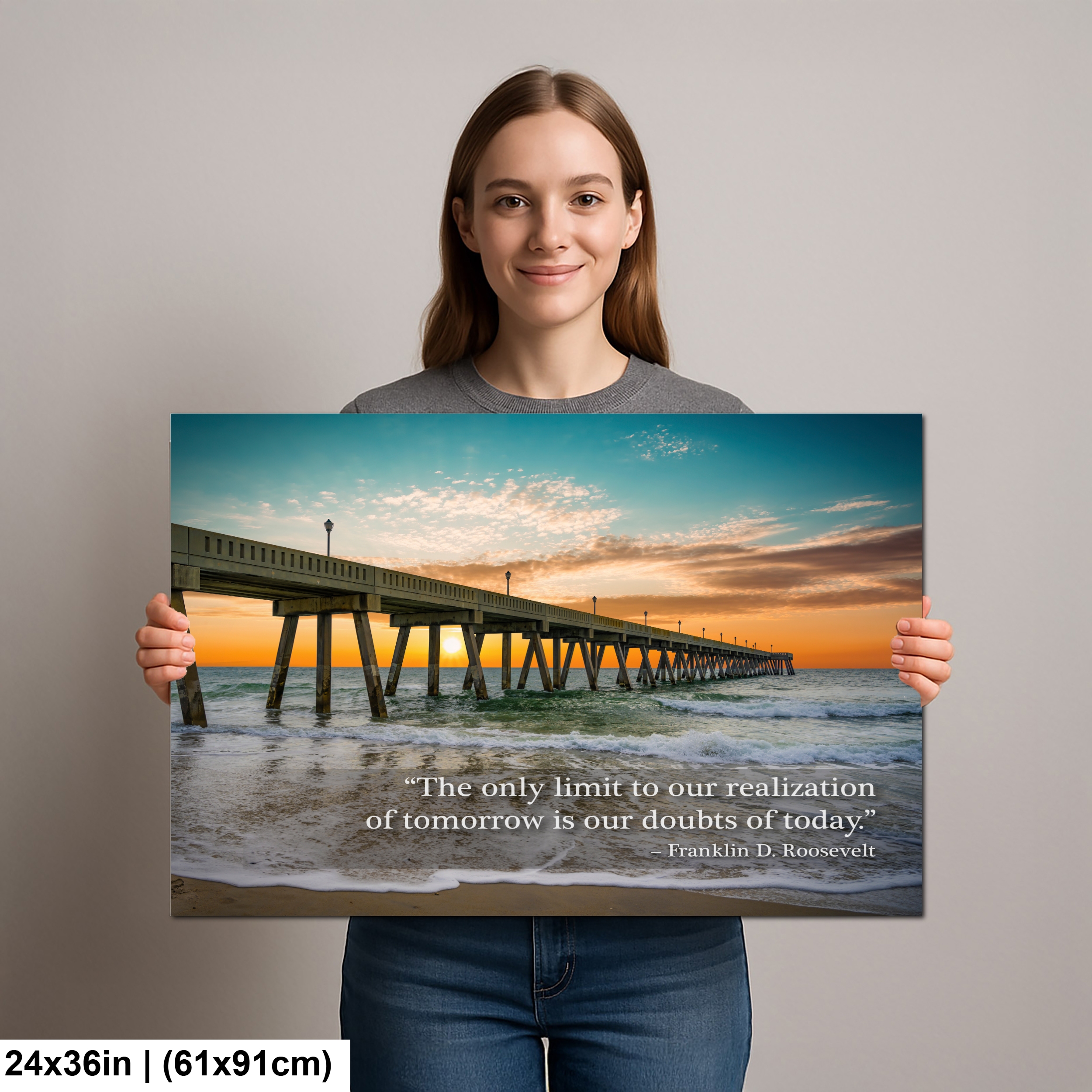Franklin D. Roosevelt Motivational Wall Art Diagram