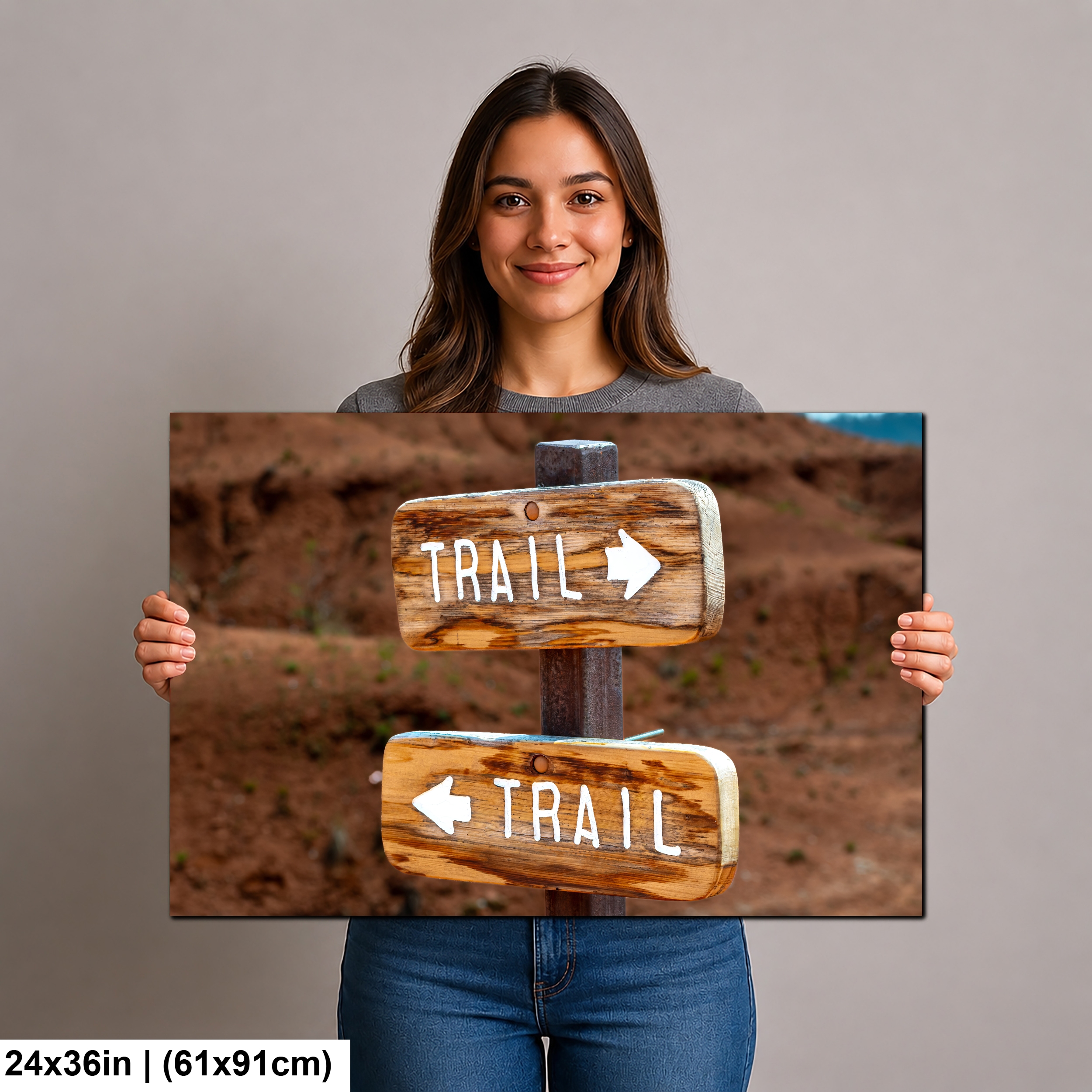 Rustic Trail Signs Devils Tower Wyoming Diagram