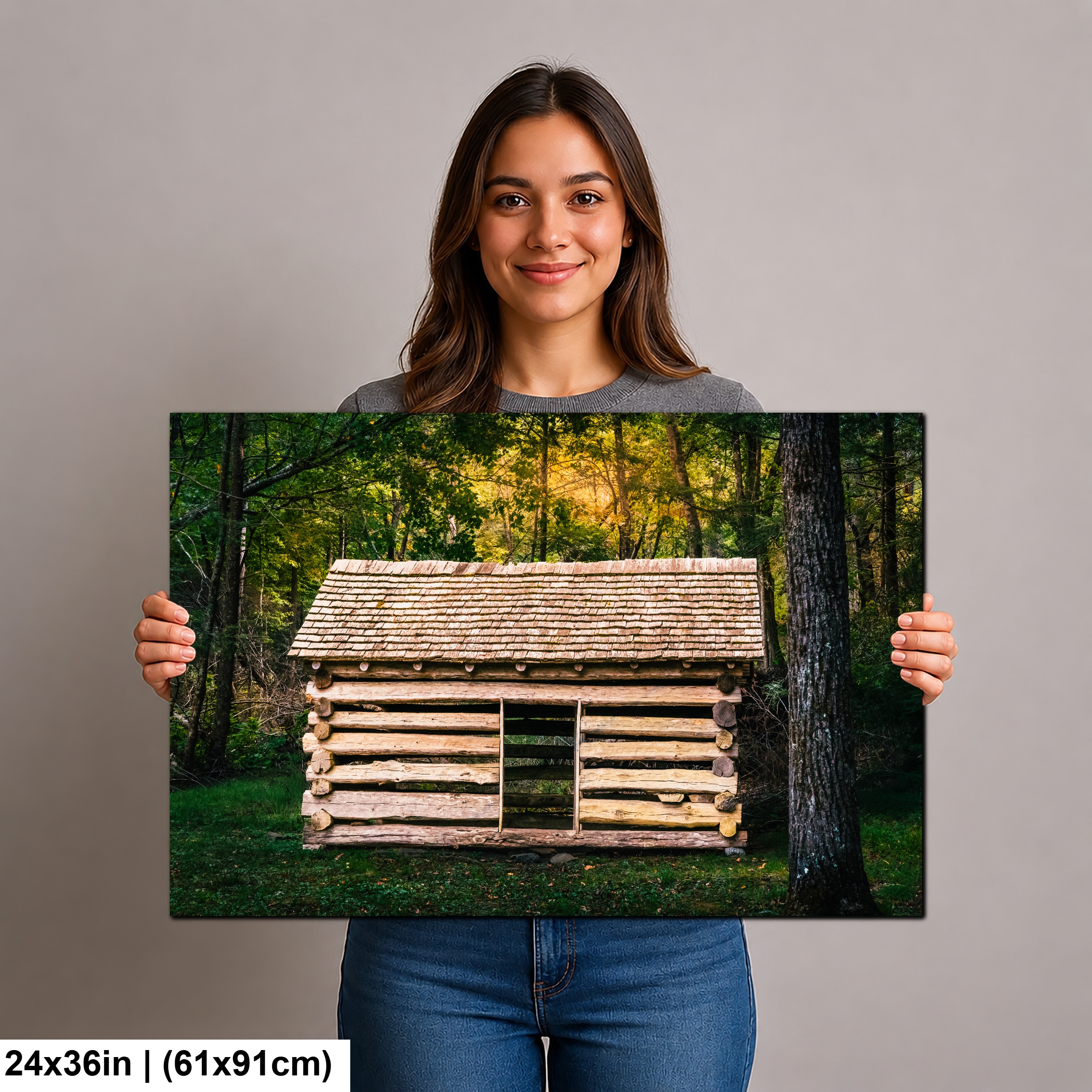 Historic Log Cabin in Great Smoky Mountains Diagram Historic Log Cabin in Great Smoky Mountains Diagram