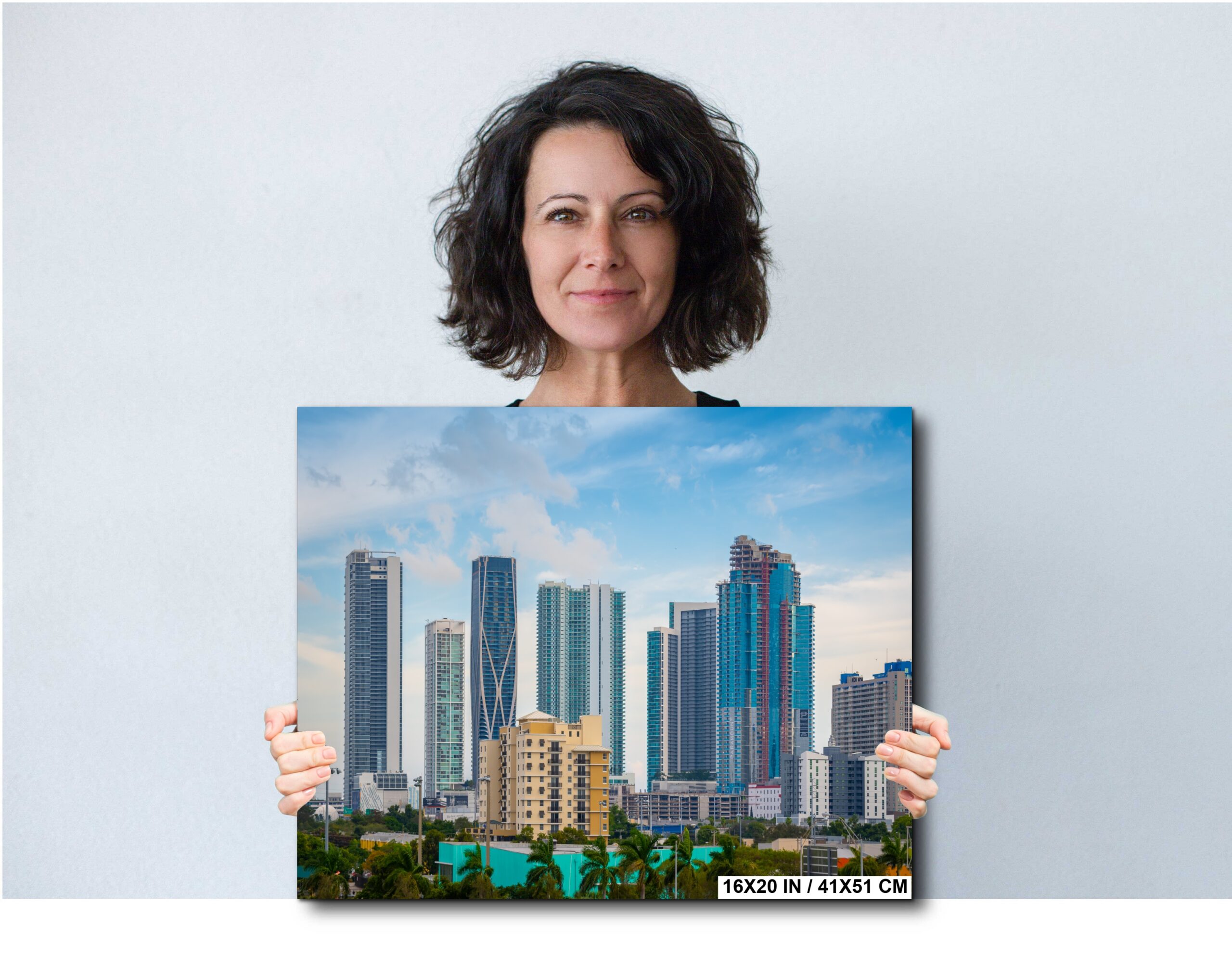 Downtown Miami Blue Hour High-Rise Skyline Diagram