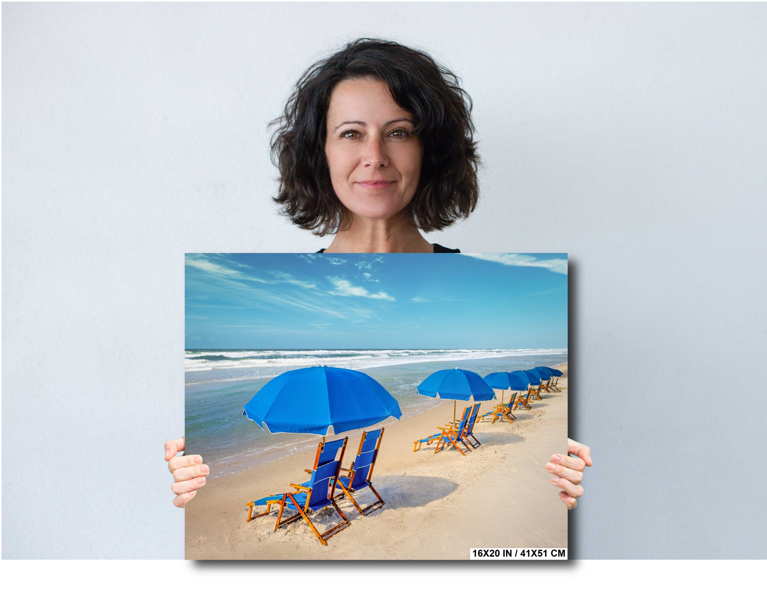 Daytona Beach Florida Blue Beach Umbrellas and Chairs Diagram