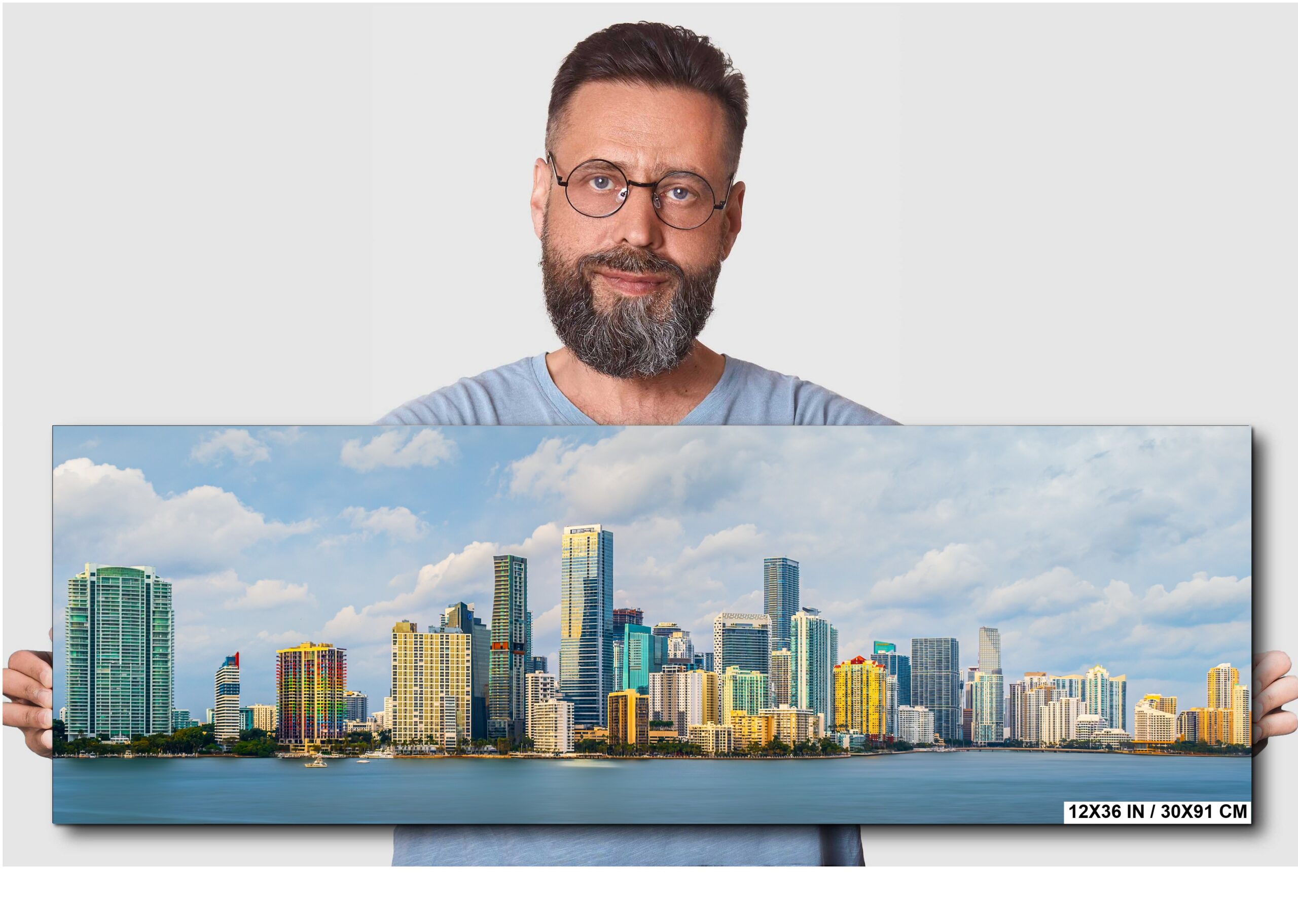 Miami Skyline Daylight High-Rise Cityscape Diagram