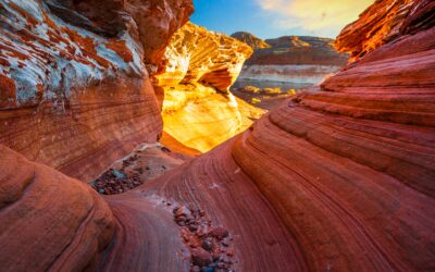 Lake Powell Golden Sandstone Glow Page Arizona Photography Print, Southwest Canyon Wall Art