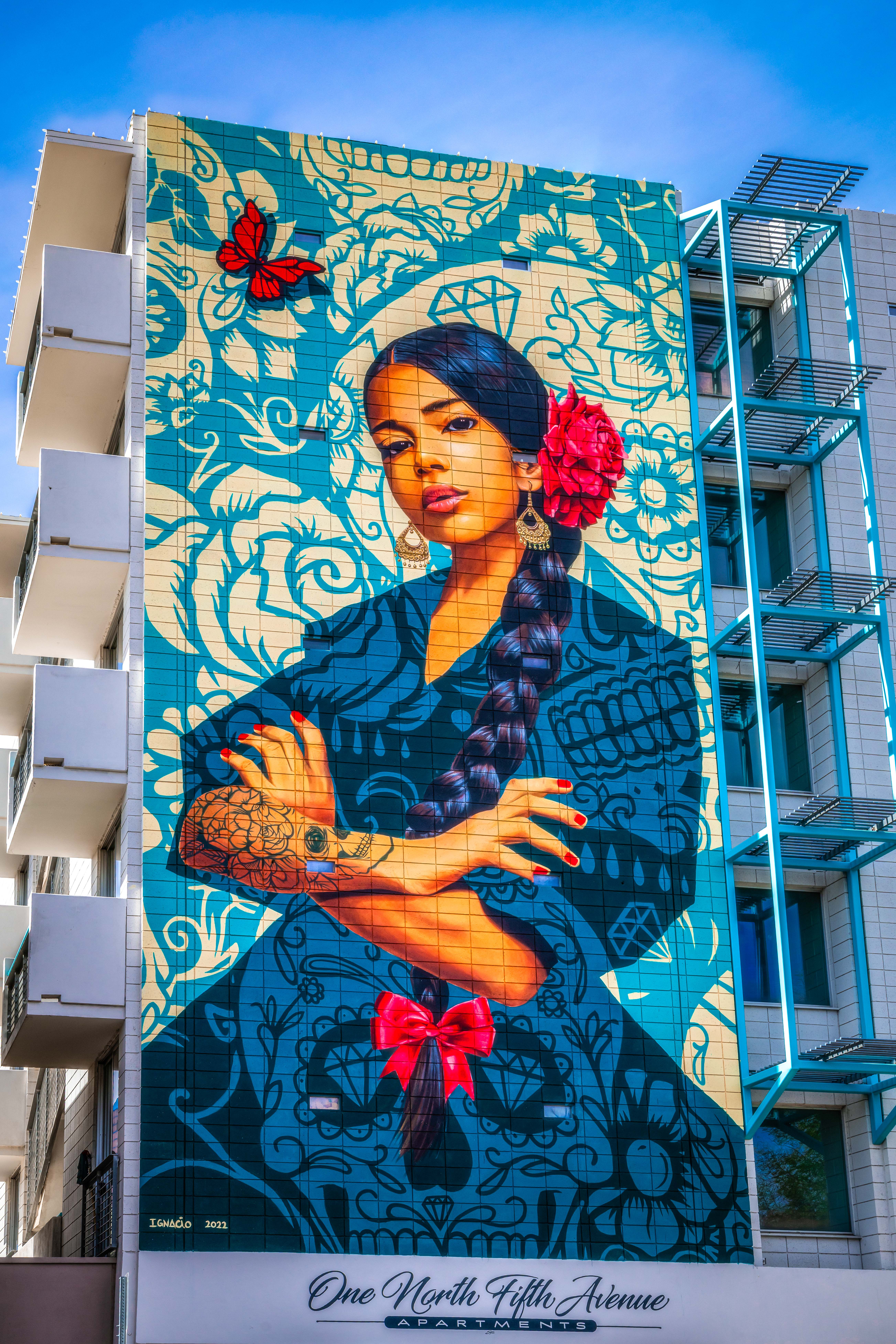 La Mujer Butterfly Mural in Tucson, Arizona