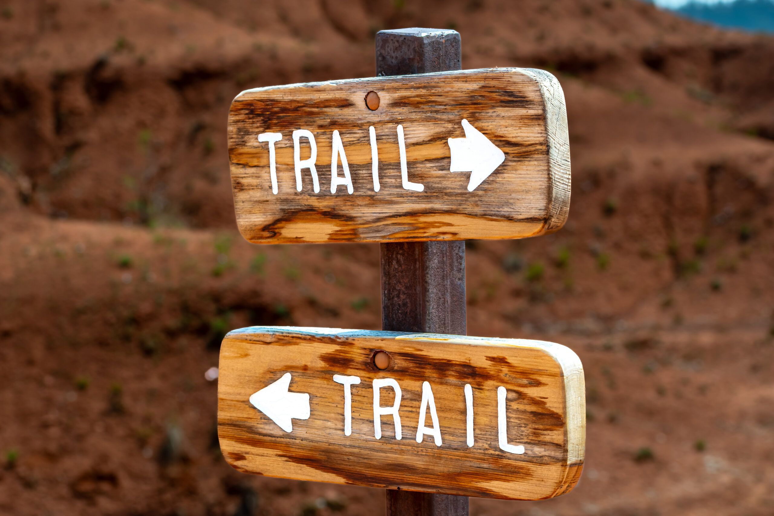 Rustic Trail Signs Devils Tower Wyoming
