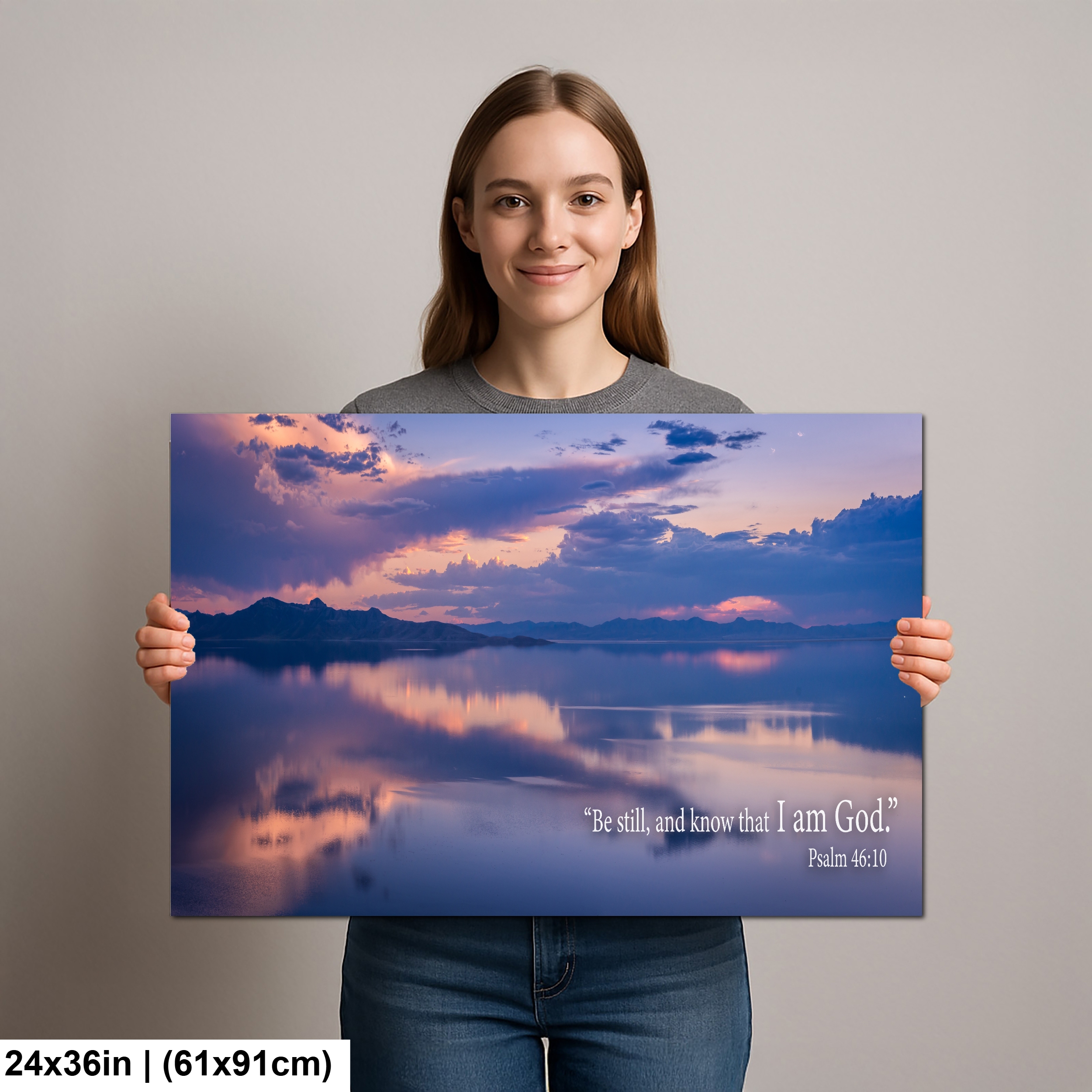 Psalm 46:10 Be Still Sunset Lake Diagram