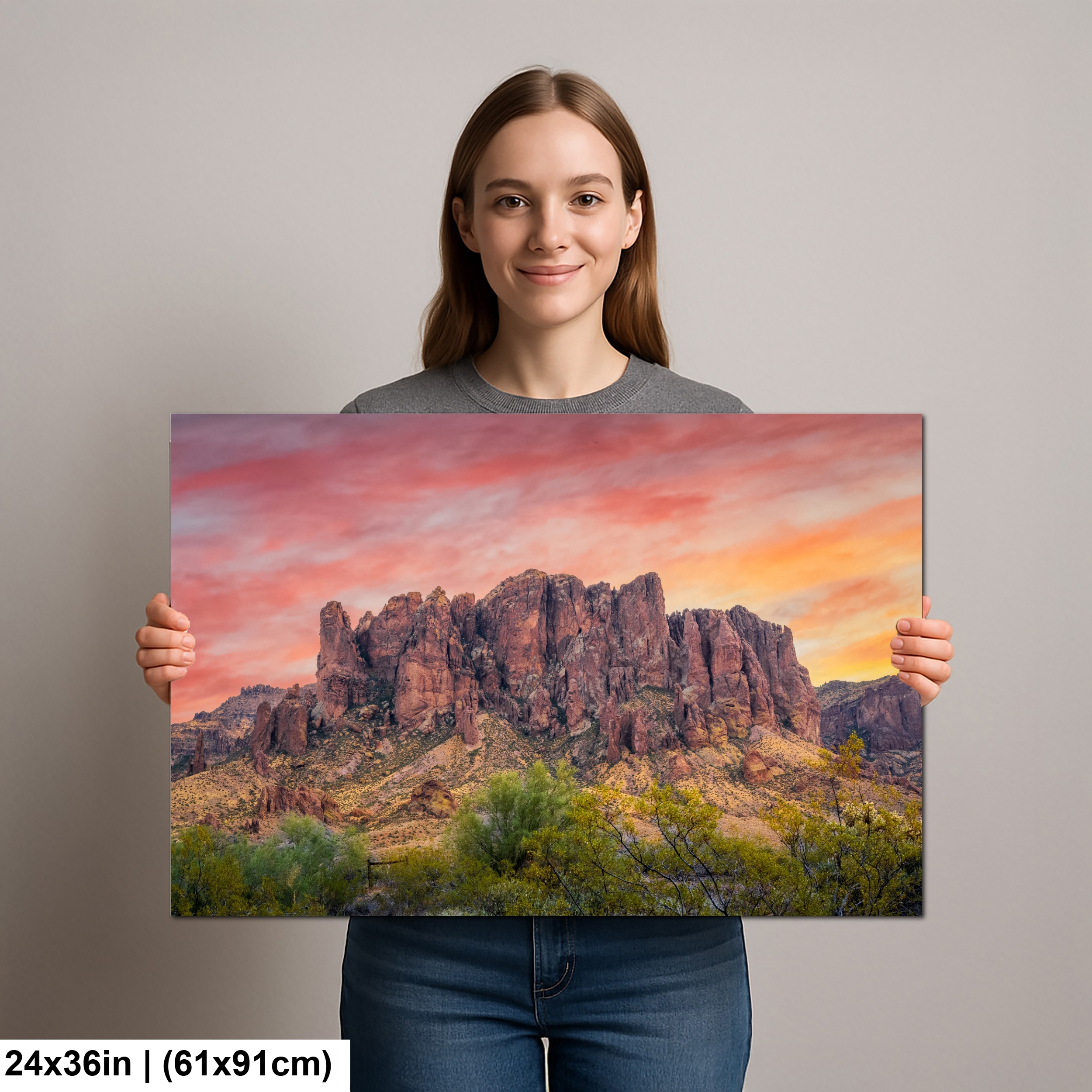 Superstition Mountains Sunrise: Lost Dutchman State Park Diagram