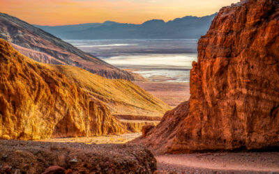 Golden Canyon Overlook at Sunset, Death Valley National Park California