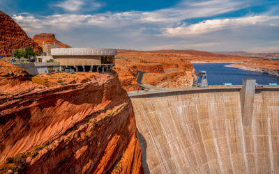 Glen Canyon Dam Overlook: Lake Powell Page Arizona Sunset