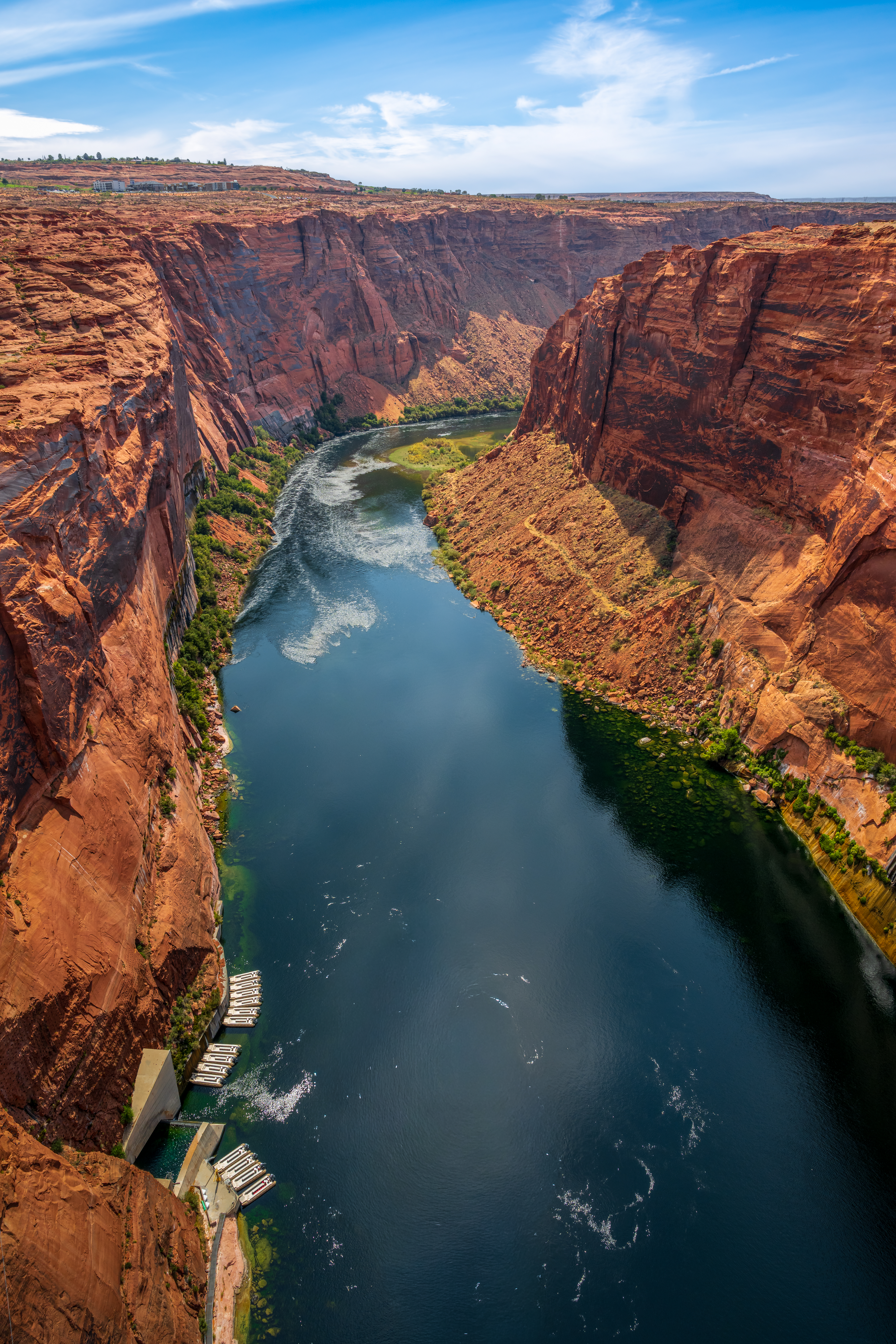 Aerial River Bend: Glen Canyon Page Arizona Colorado Sunset