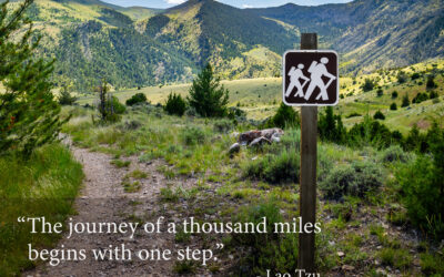 Hiking Trail Journey: Lao Tzu Thousand Miles Quote