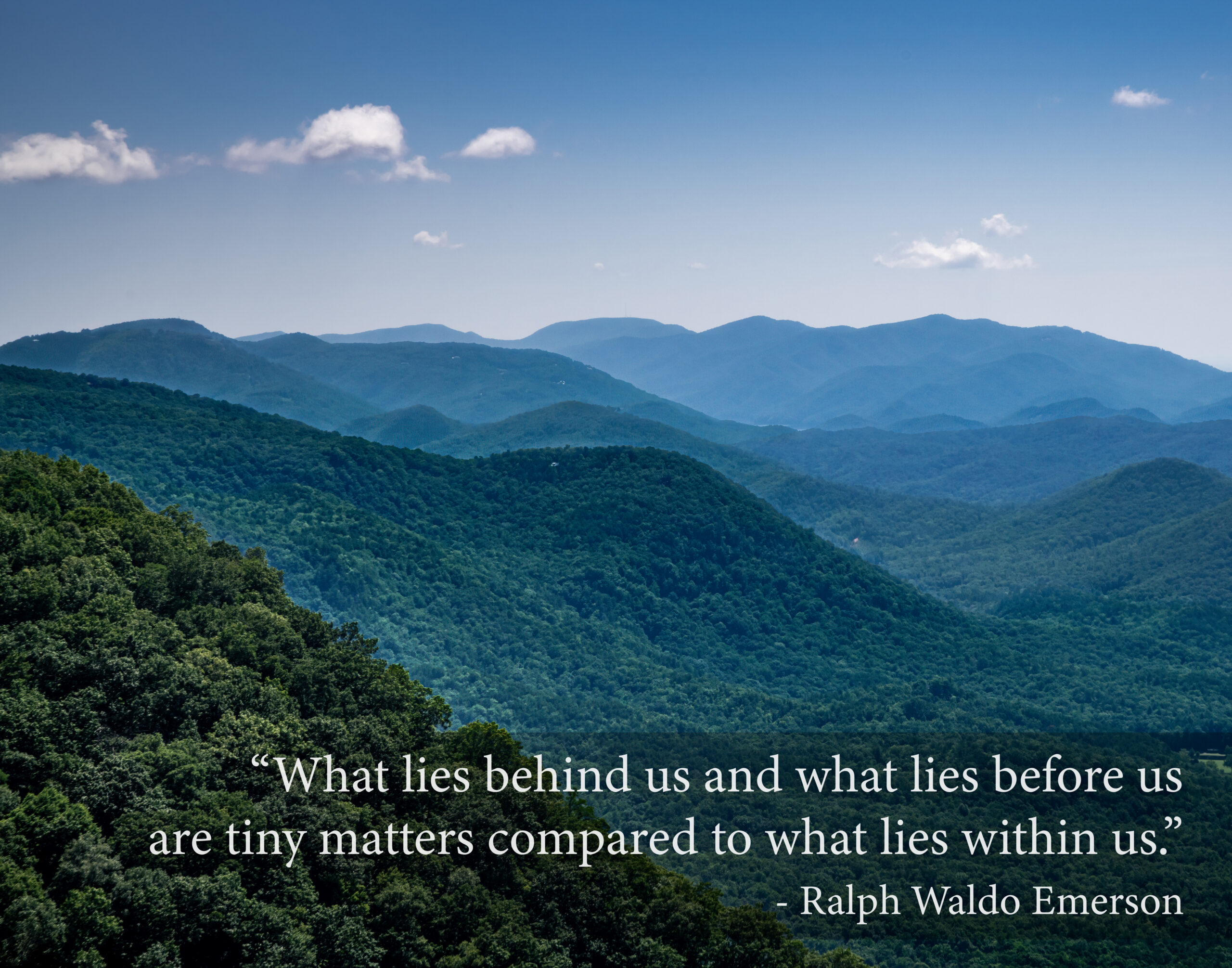 Mountain Strength: Emerson Quote Inspirational Landscape Photo Wall Art