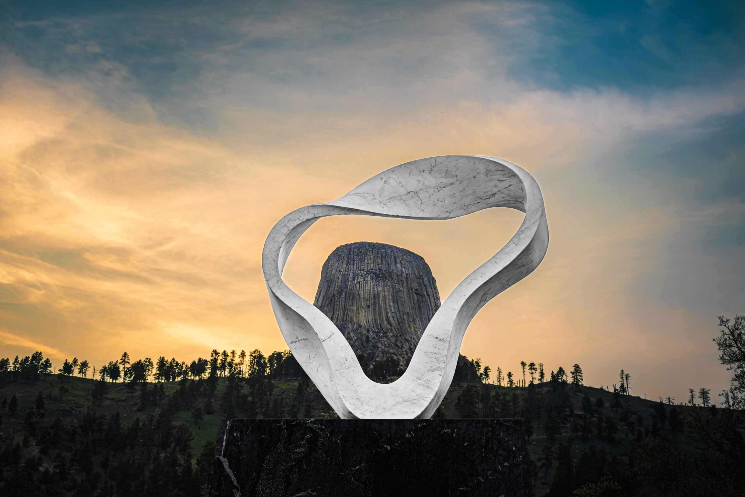 Modern Monumental View: Devils Tower Sculpture Modern Monumental View: Devils Tower Sculpture