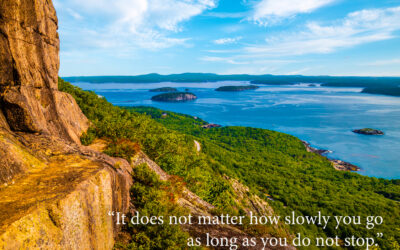 Coastal Mountain Path: Confucius Quote Perseverance Photo Wall Art Decor